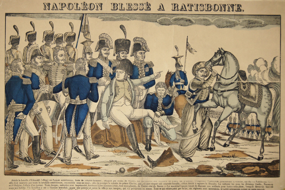 Georgin  Napoleon blesse a Ratisbonne.