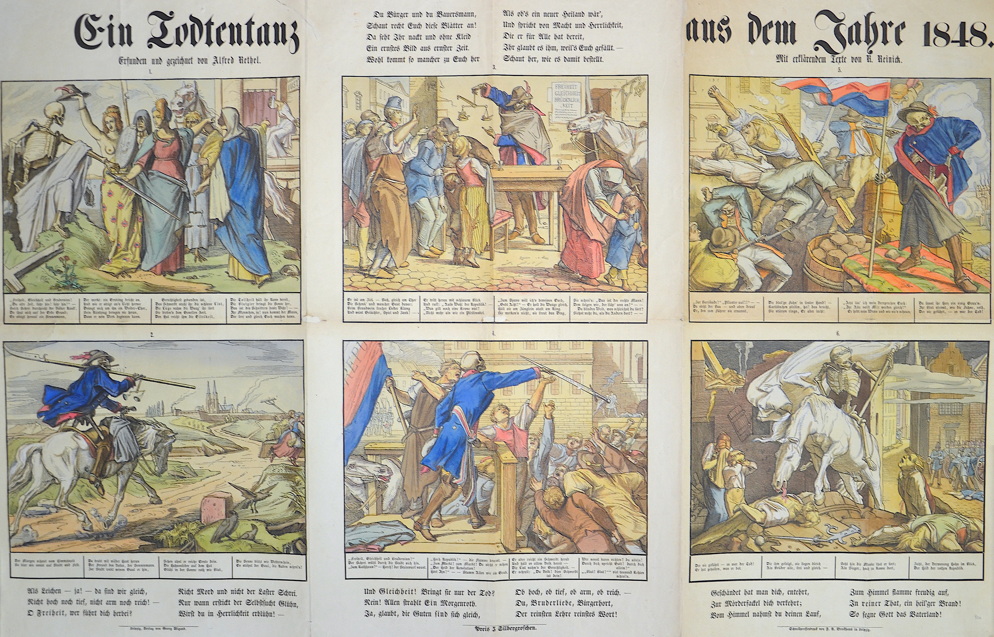 Rethel Alfred Ein Todtentanz aus dem Jahre 1848. Erfunden und gezeichnet.
