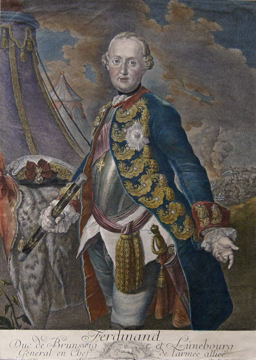 Kilian  Ferdinand Duc de Brunswig et Lünebourg Général en Chef de l armée alliée.
