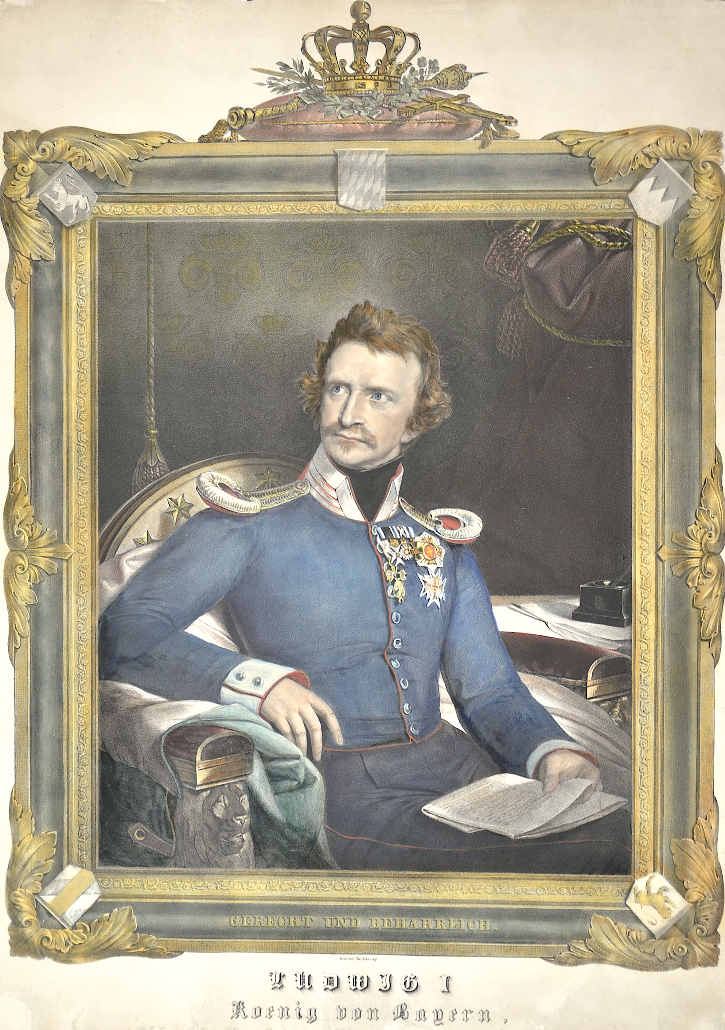Hanfstaengl Ludwig I Koenig von Bayern, Pfalzgraf bei Rhein, Herzog von Bayern, Franken und in Schwaben