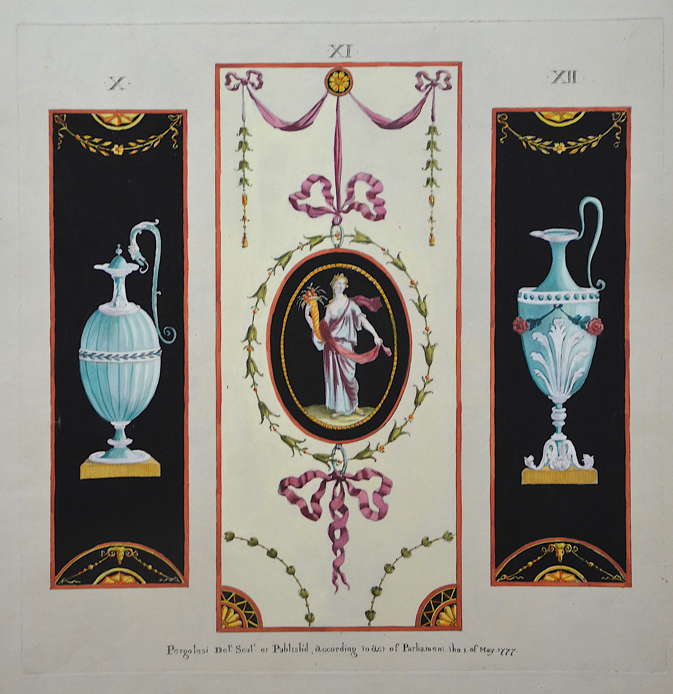 Pergolesi Michelangelo X,, XI, XII  Pergolesi Del. Scult. er Publishd, according to act of Parliament the 1. of May. 1777.