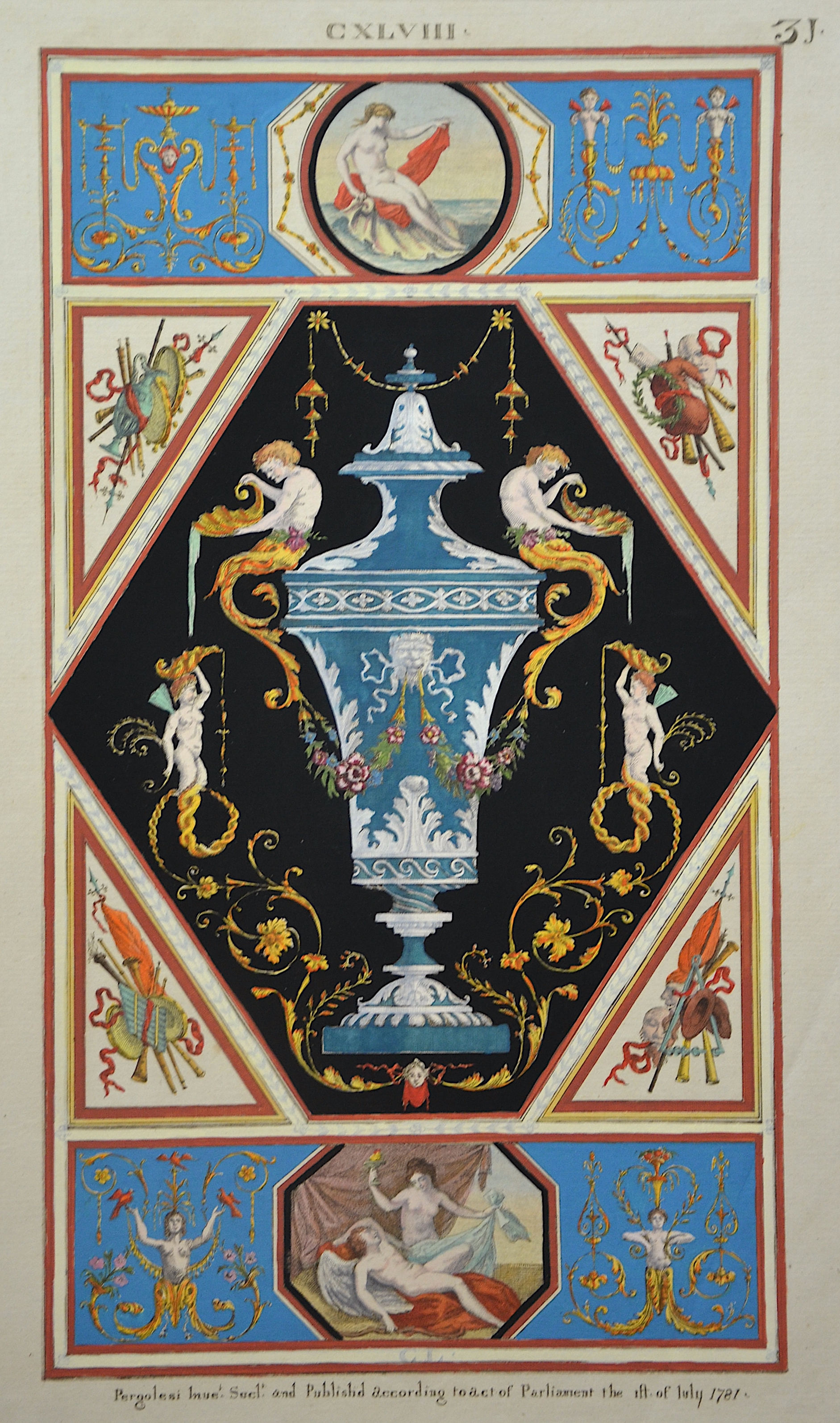 Anonymus  CXLVIII, CL, Pergolesi Inuet. Scult. and Publishd according to act of Parliament the ist of July 1781