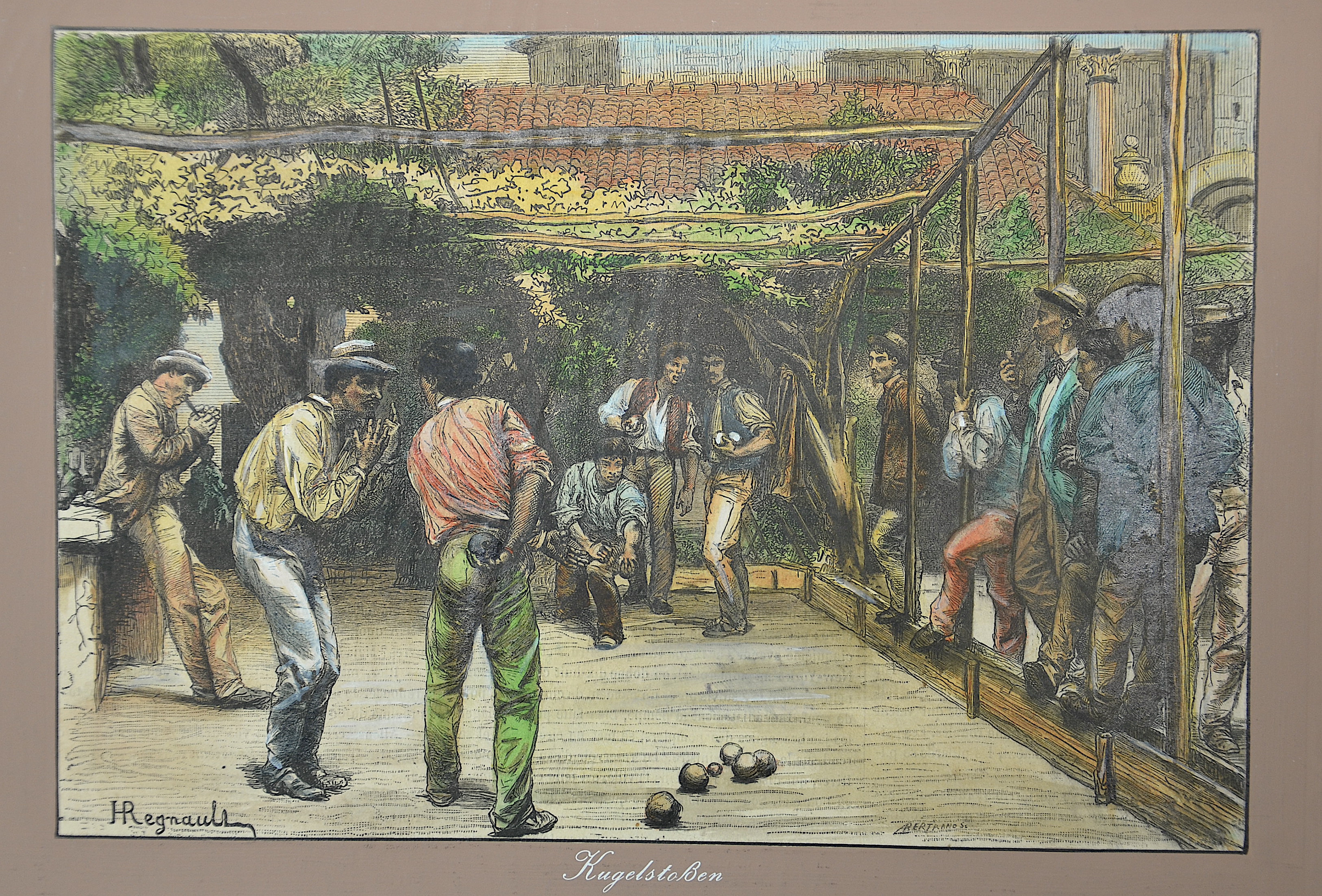 Bertrano A. Kugelstoßen (Boule-Spiel)