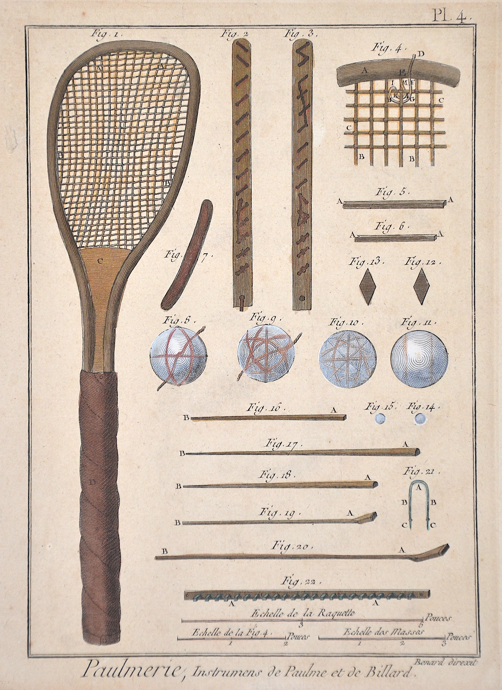 Benard Paulmerie, Instrumens de Paulme et de Billard.
