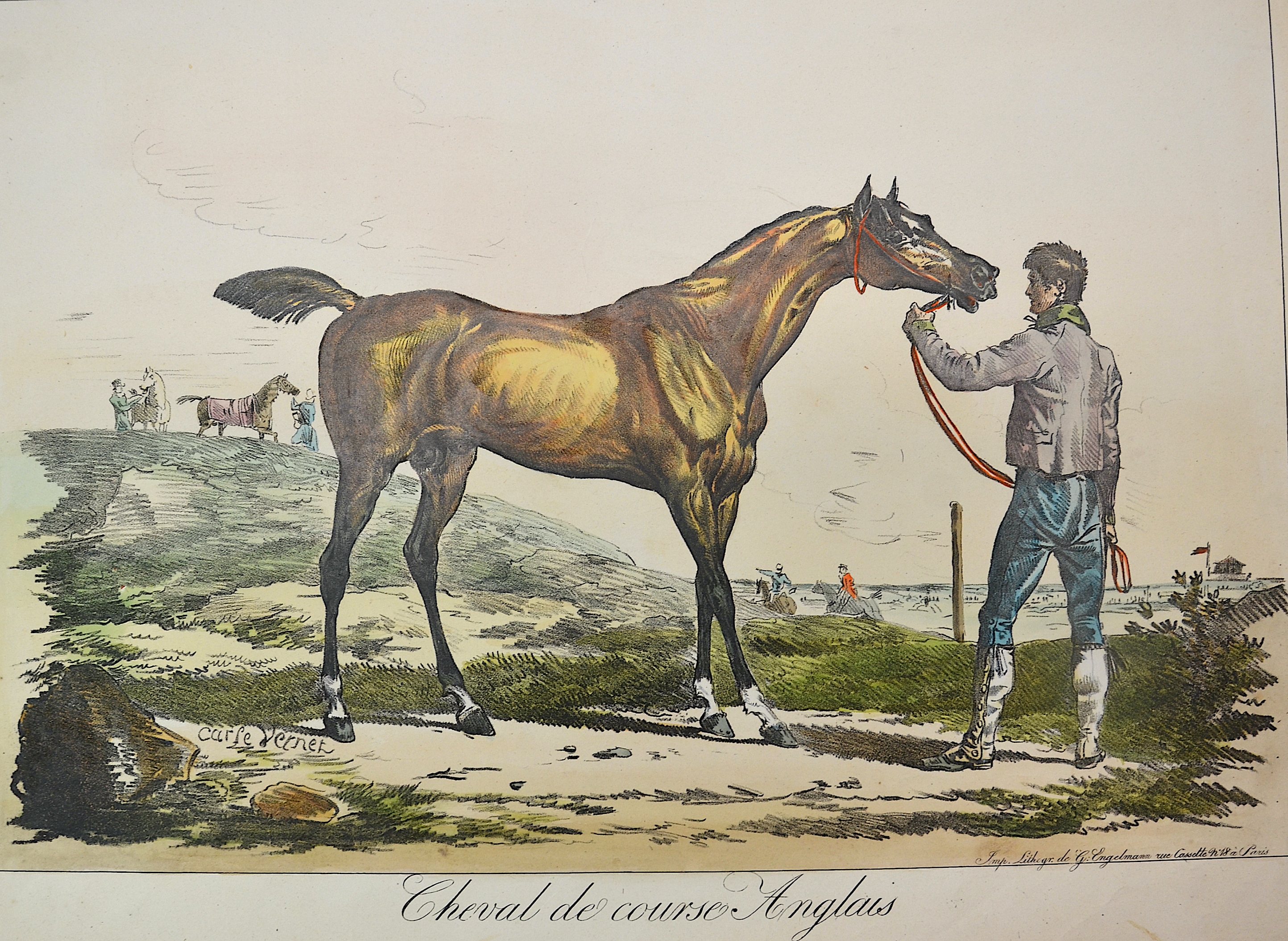 Vernet Carle Cheval de course Anglais  P V.