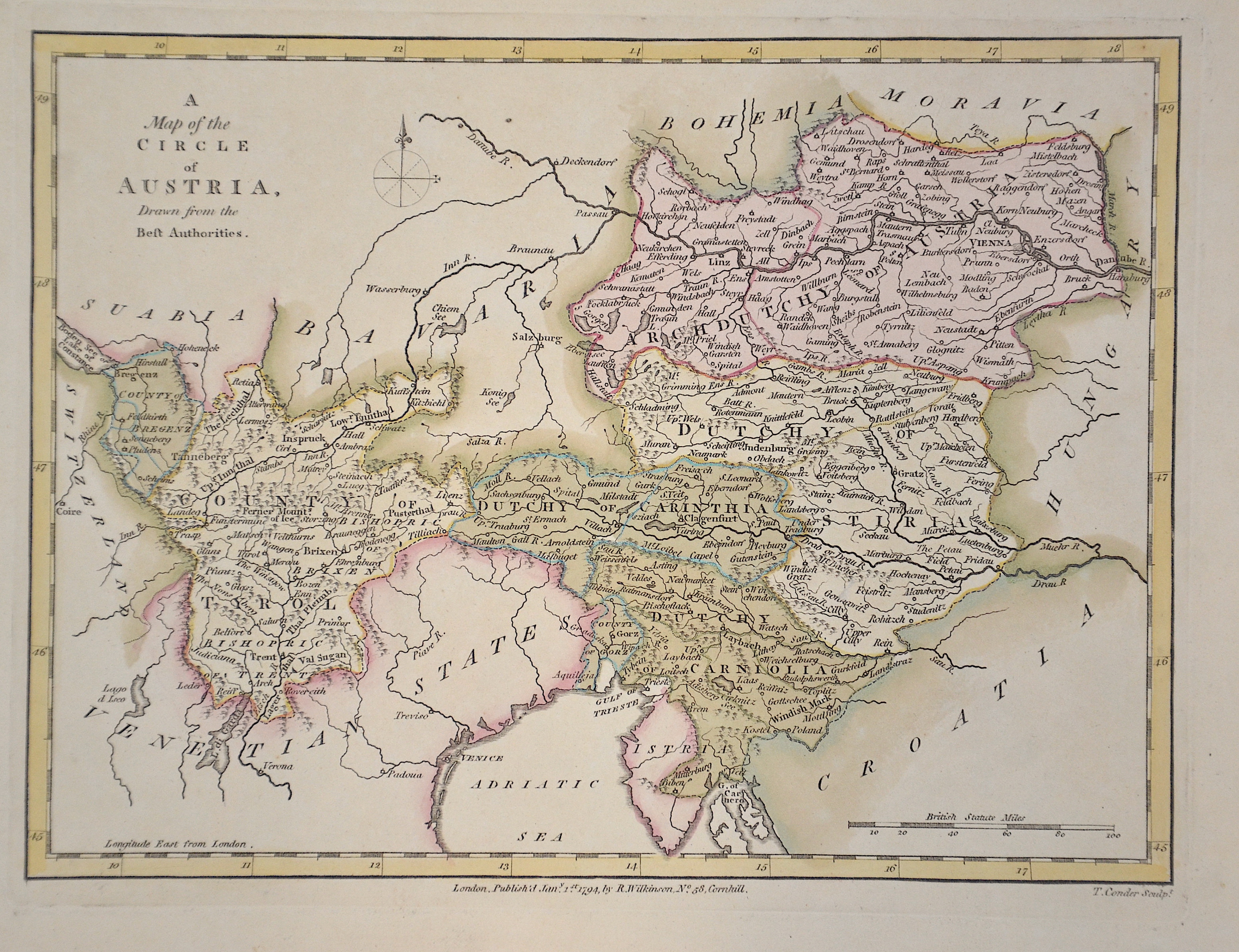 Wilkinson R. A Map of the Circle of Austria.