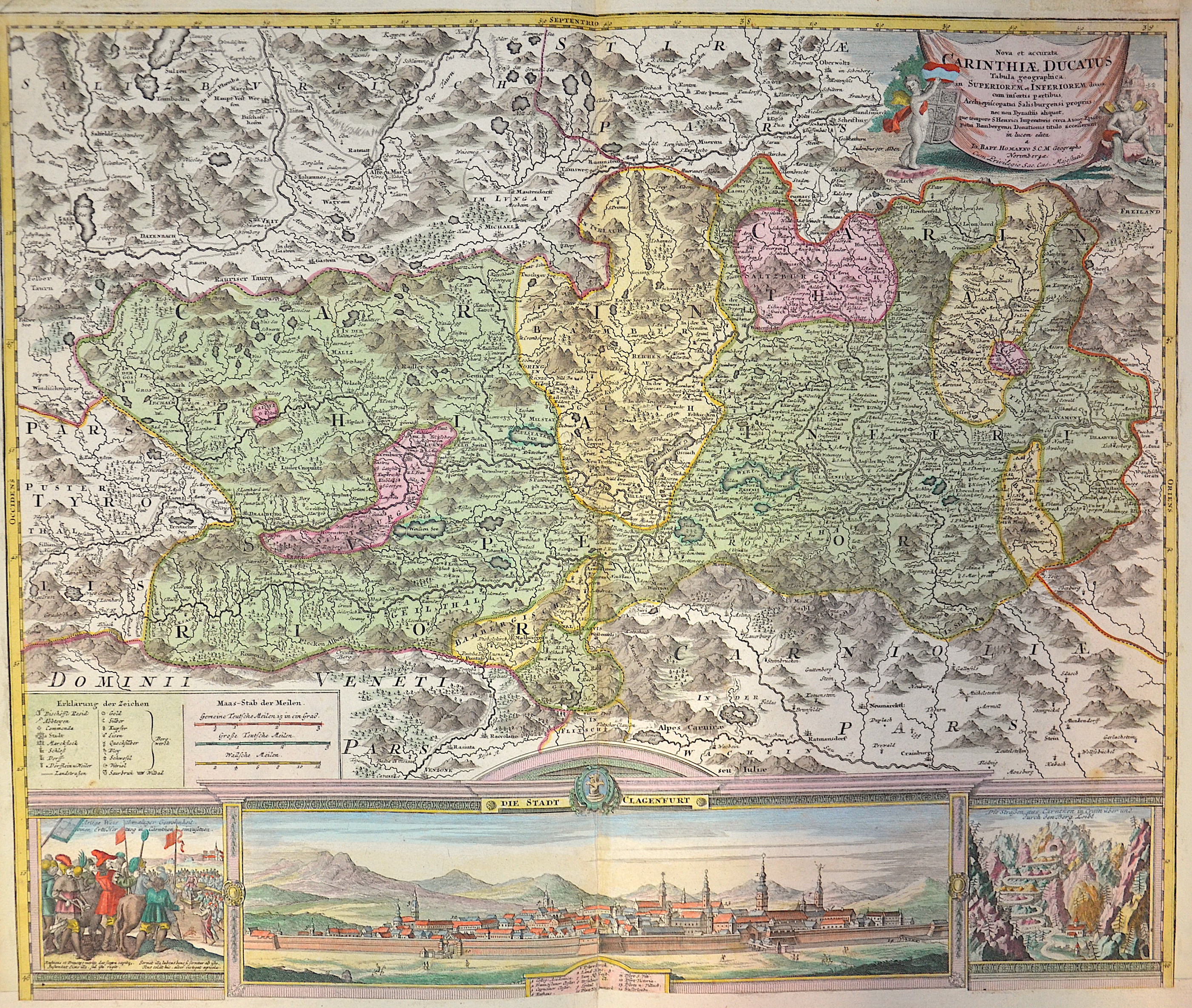 Homann Johann Babtiste Nova et accurata Carinthiae ducatusTabula geographica ….