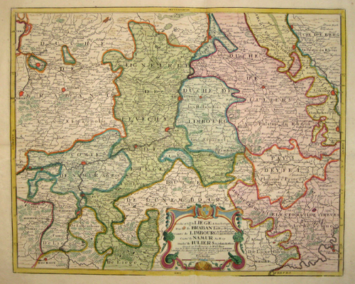 Carte du duché de Brabant contenant aussi partie de l'évêché de Liège