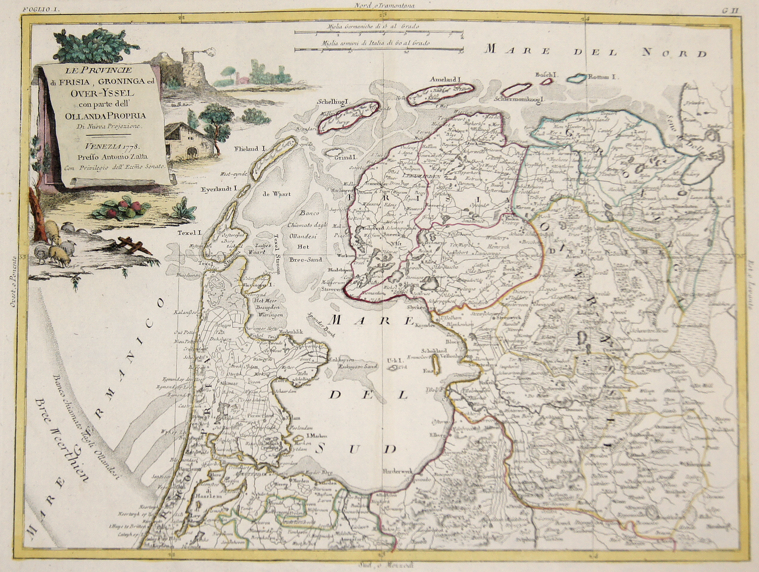 Zatta  Le Provincie di Frisia, Groninga ed Over-Yssel con parte dell’ Ollanda Propria