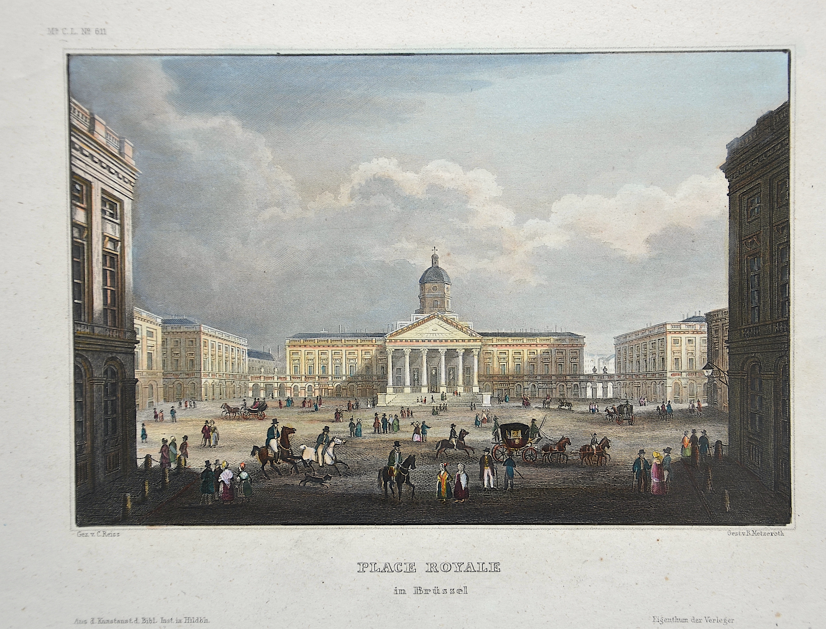 Kunstanstalt Hildburghausen  Place Royale in Brüssel
