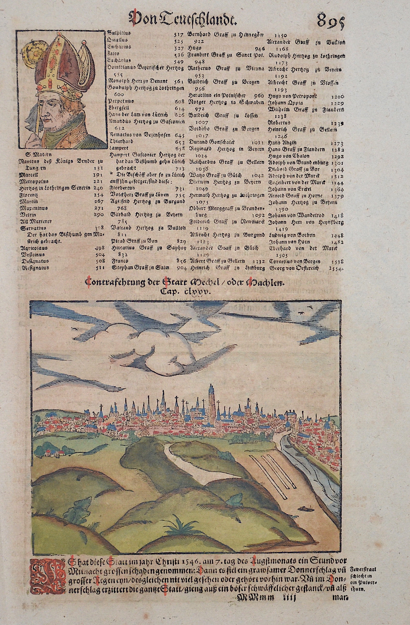 Münster  Von Deutschlandt. 895 / Contrafehtung der Statt Mechel oder Machlen. Das Fünffte Buch 896 / Contrafehtung der Statt Hertzogen Bosch.