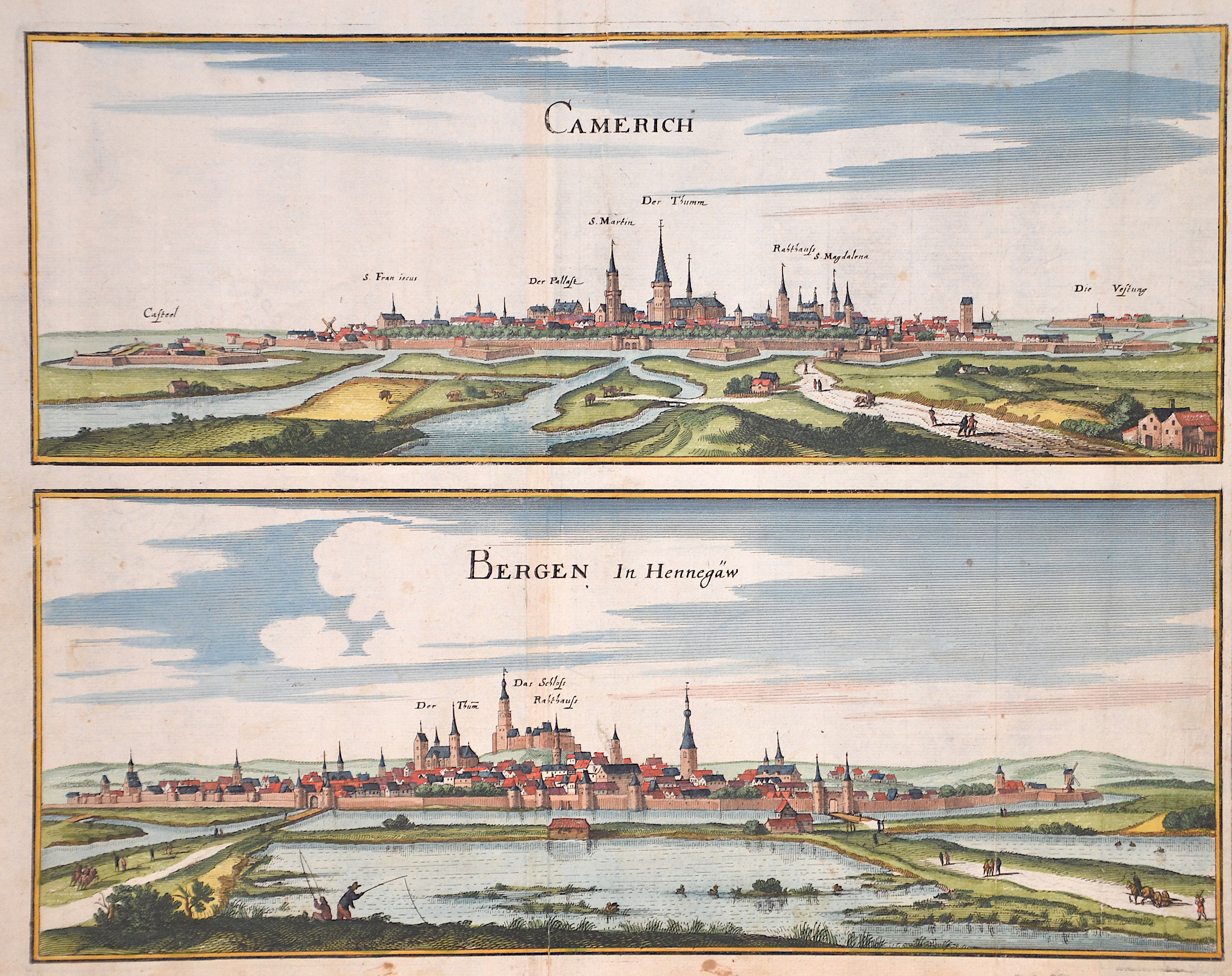Merian  Bergen in Hennegäw/ Camerich