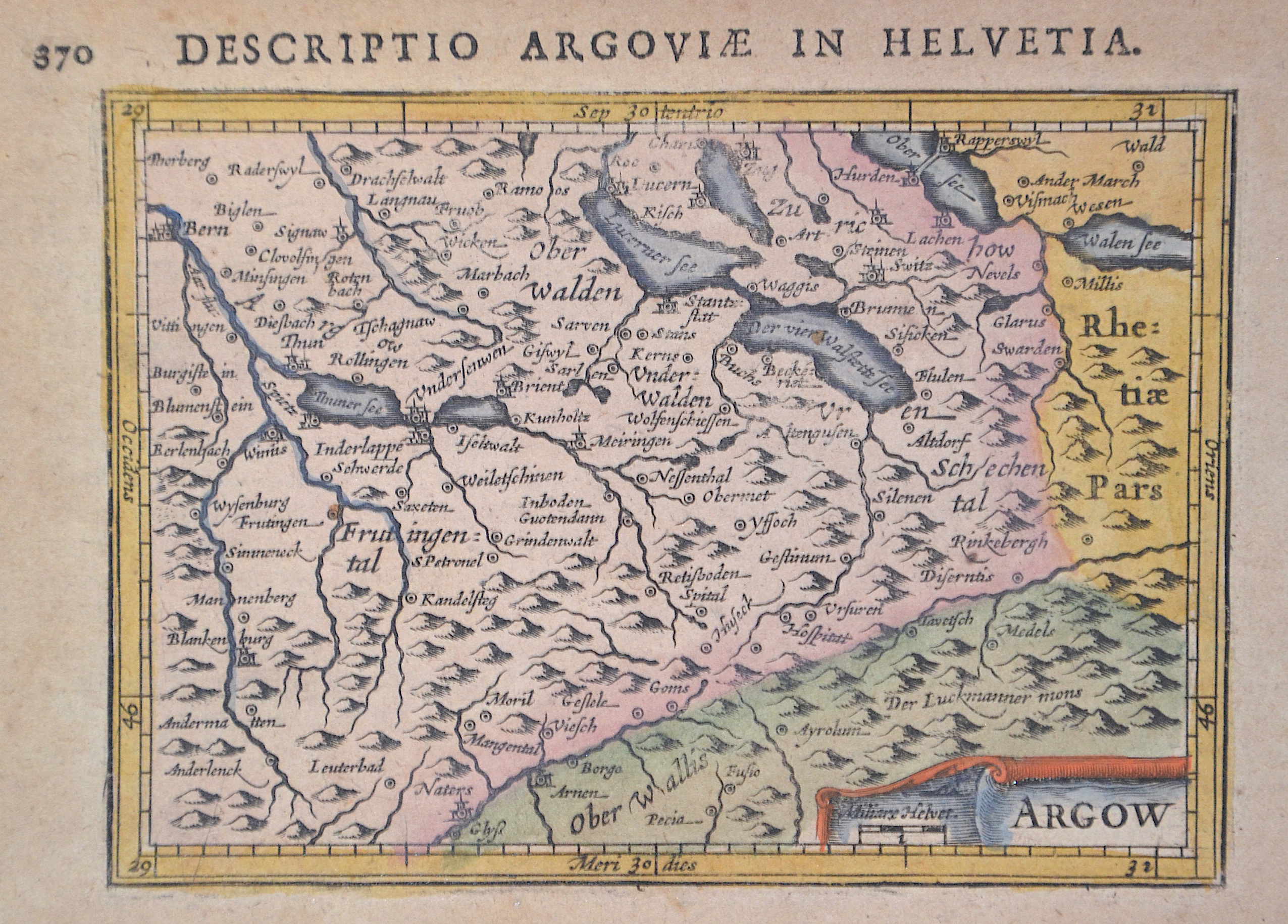 Bertius Petrus Descriptio Argoviae in Helvetia. / Argow