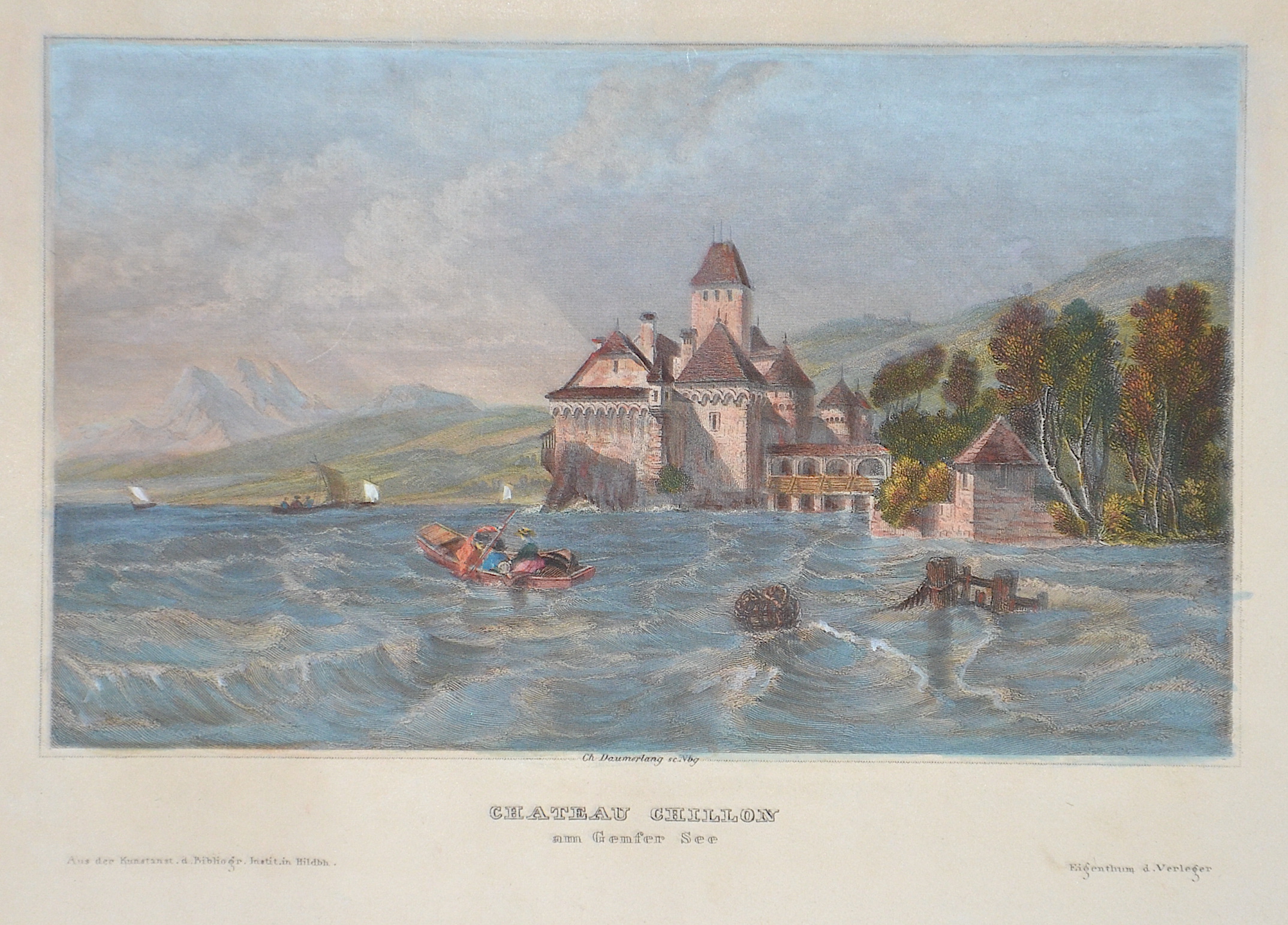 Kunstanstalt Hildburghausen  Chateau Chillon am Genfer See