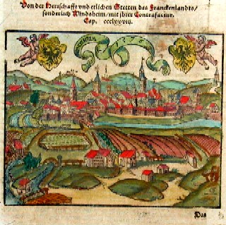 Münster  Von der Hersschafft und etlichen Steten des Frankenlandts/ sonderlich Winzheim/ mit ihrer Contrafactur