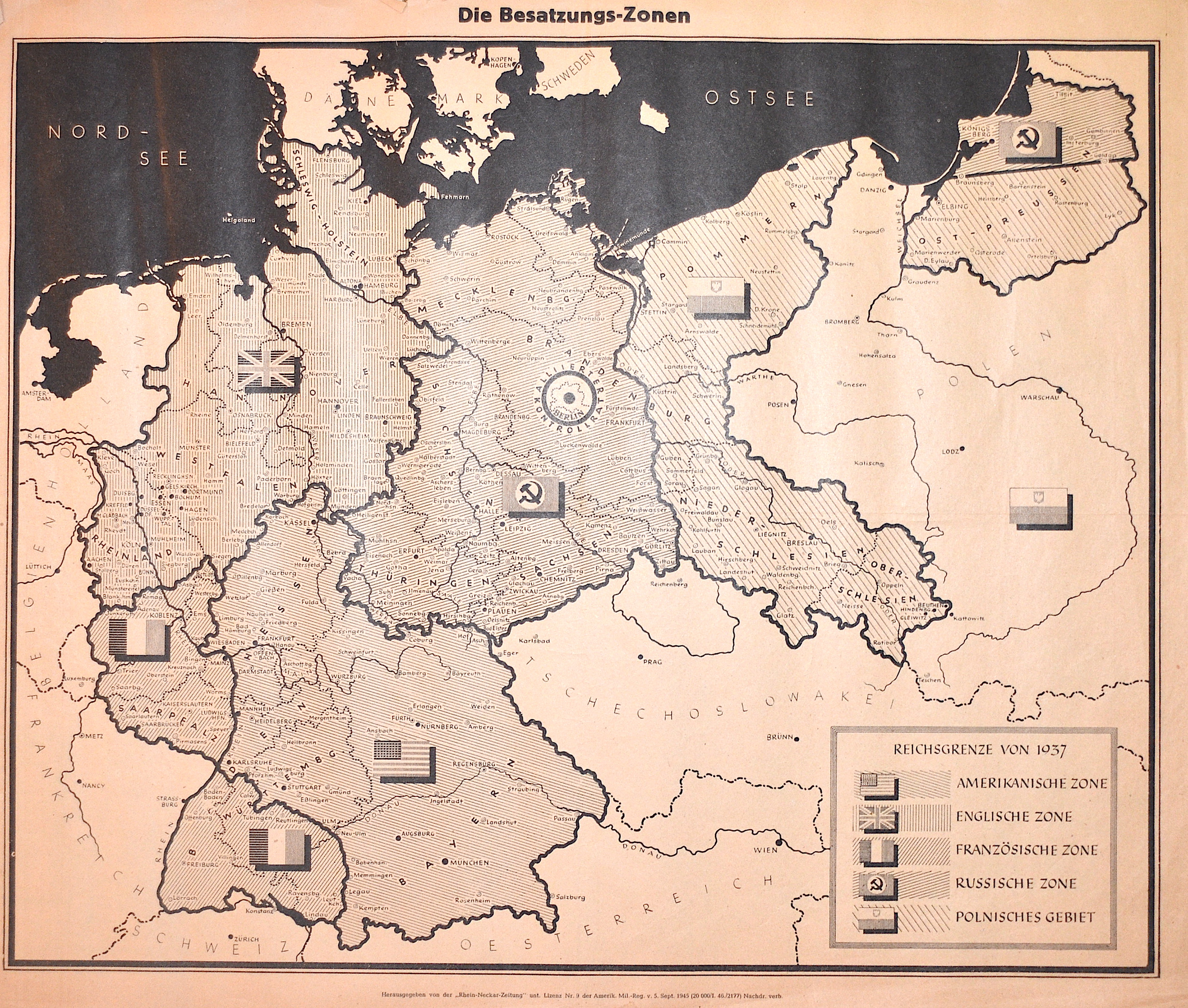 Rhein/Neckar-Zeitung  Die Besatzungs-Zone