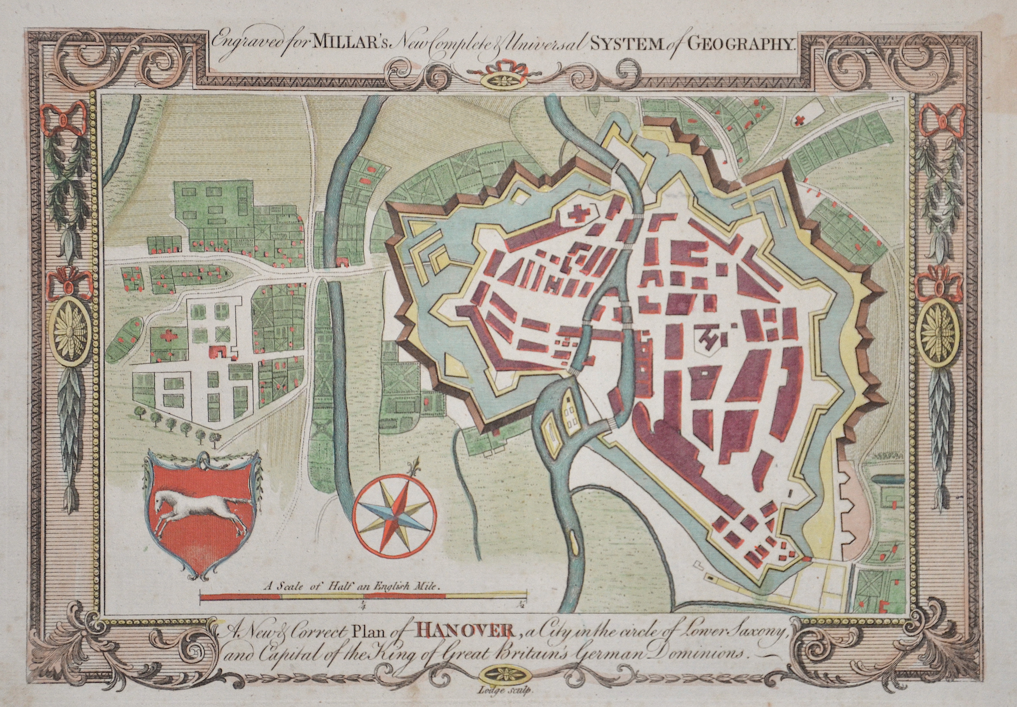Lodge John A New & Correct Plan of Hanover, a City in the circle of Lower Saxony, and Capital of the King of Great Britain’s German Dominions.