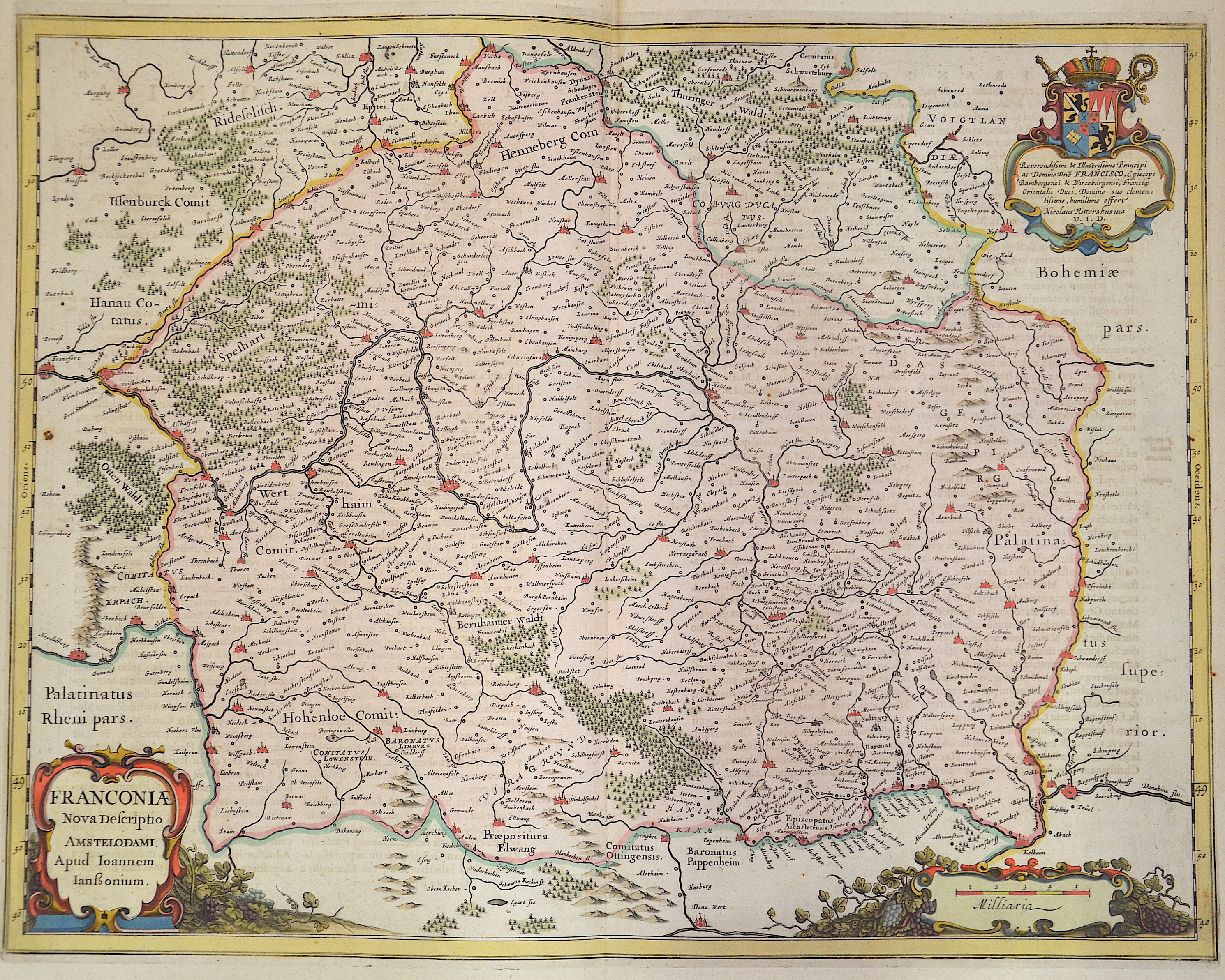 Janssonius/Mercator-Hondius, H. Johann Franconiae Nova Descriptio Amstelodami.