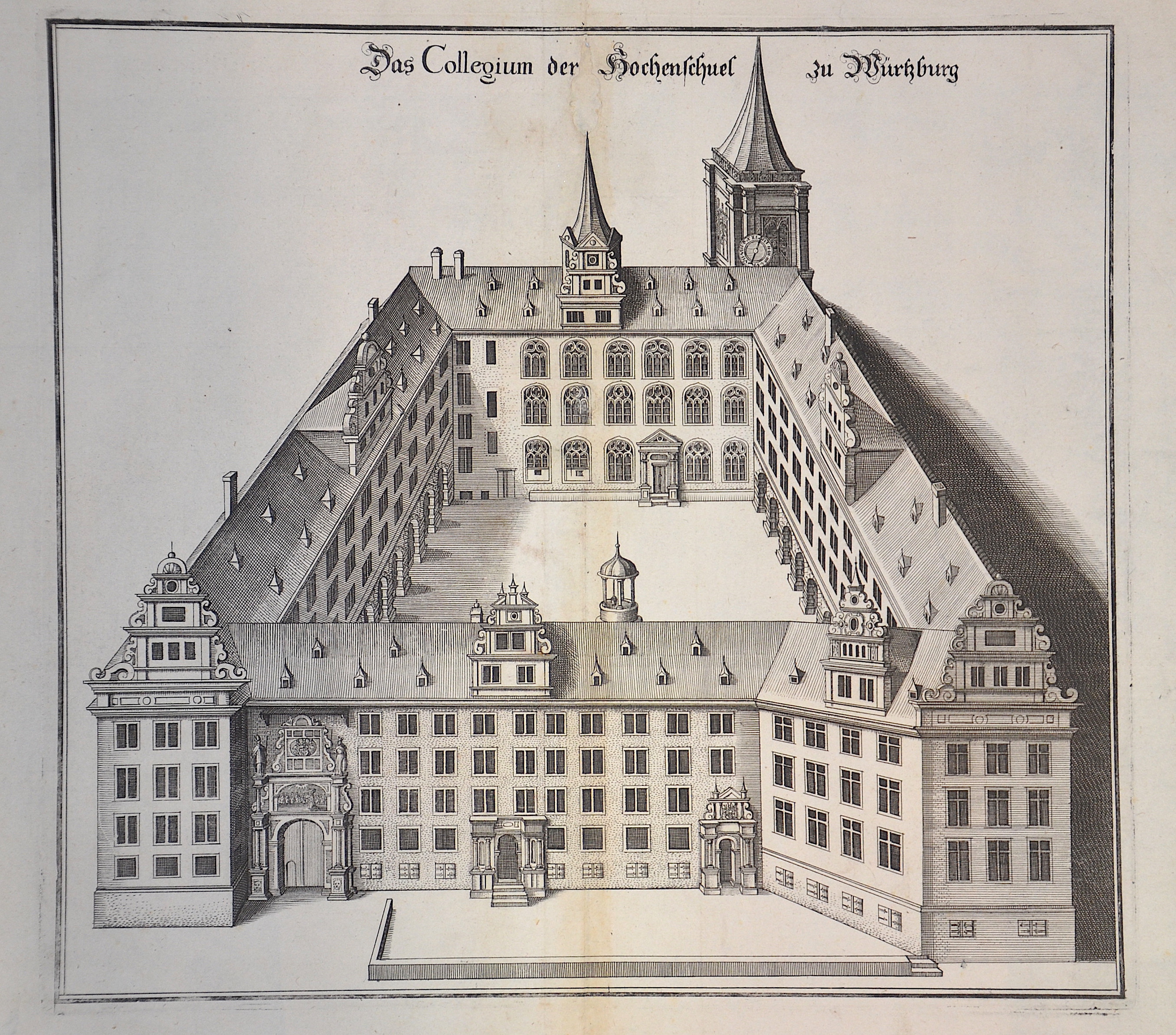 Merian  Das Collegium der Hochenschuel zu Würzburg