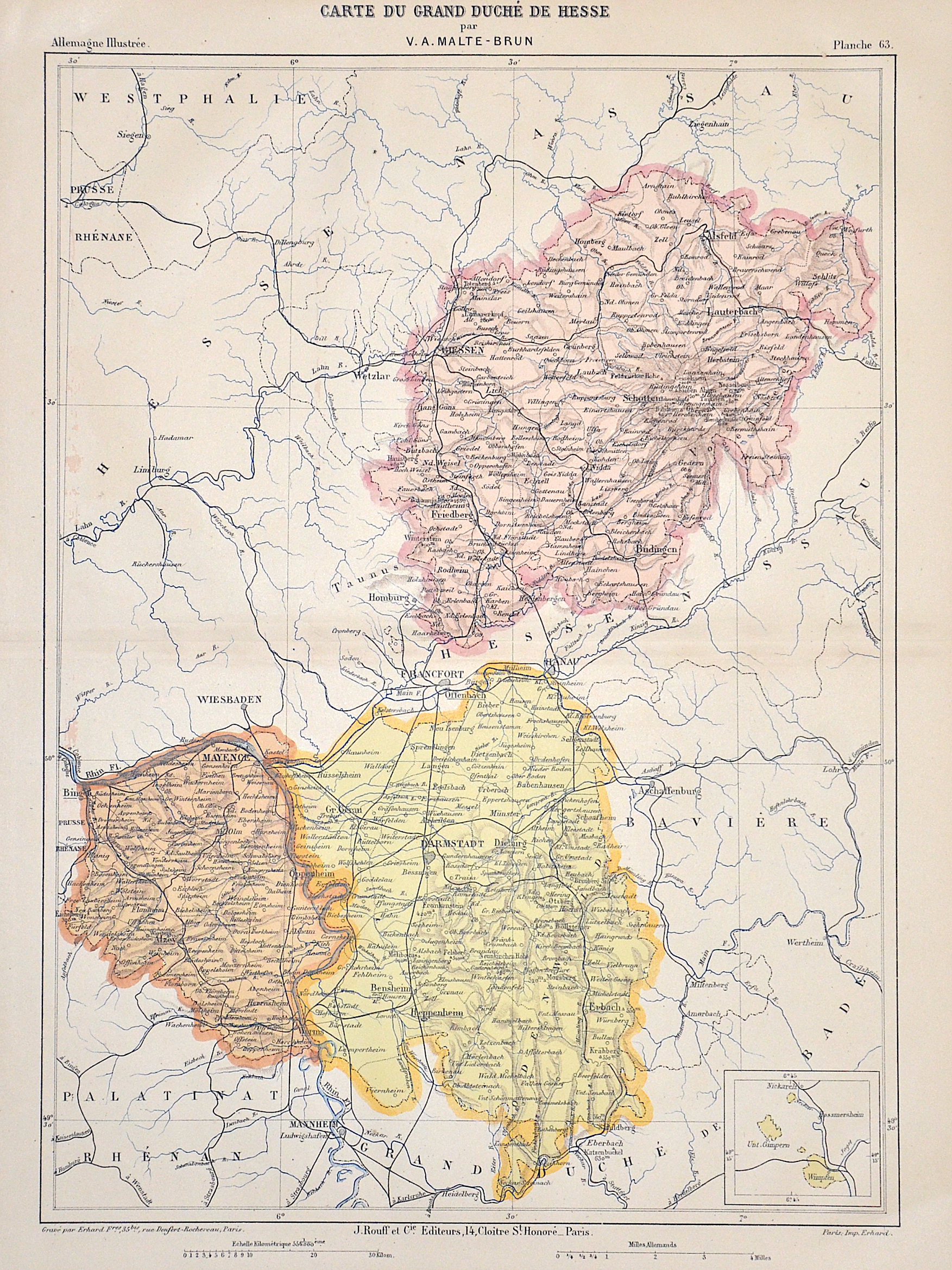 Malte-Brun  Carte du Grand Duche de Hesse