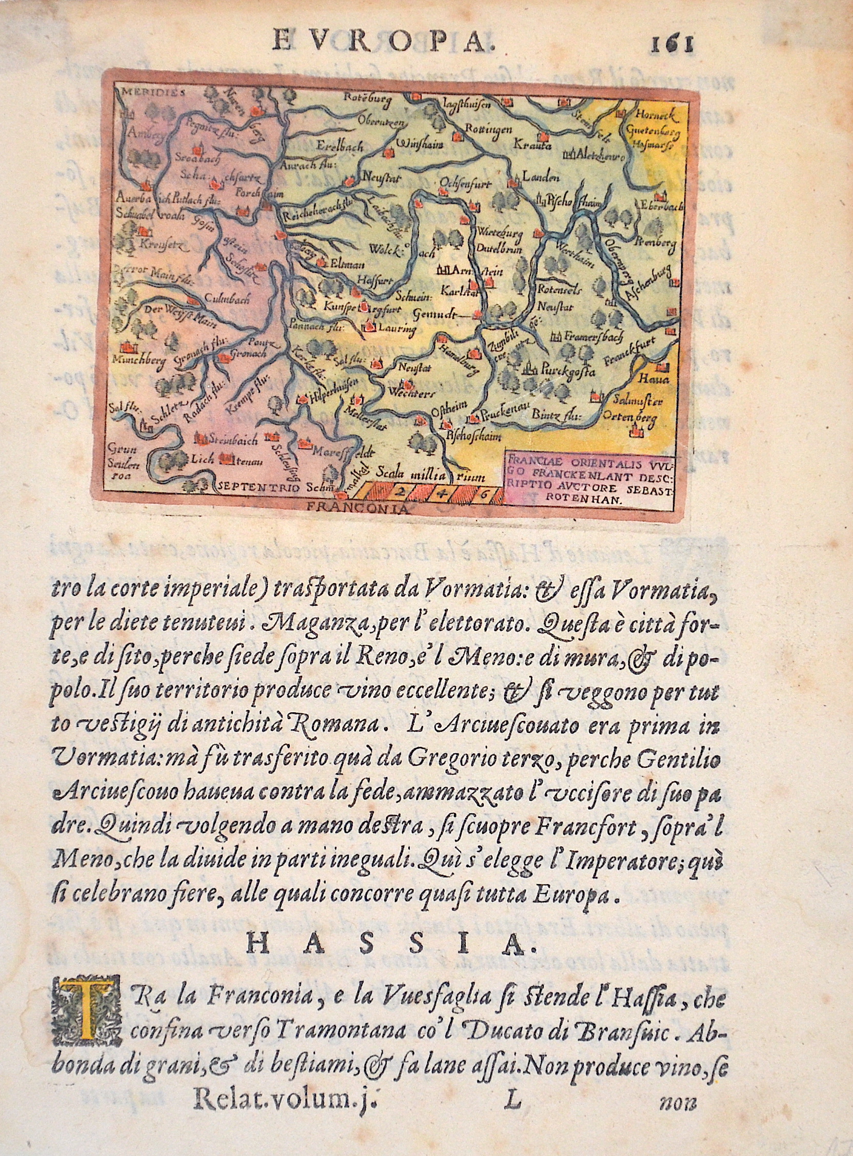 Anonymus  Franconia / Franciae Orientalis Vulgo Franckenlant descriptio Auctore Sebast. Rotenhan.