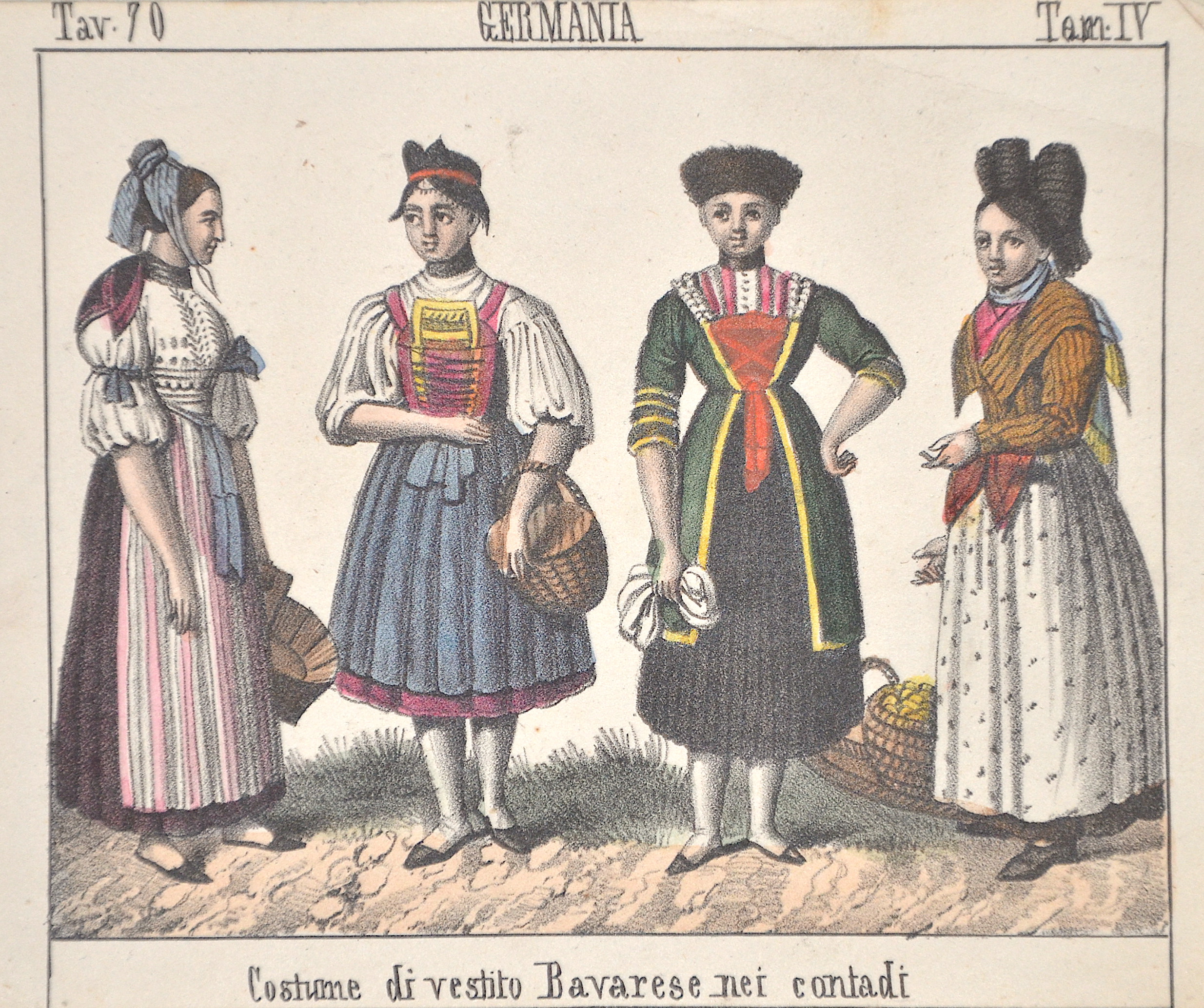 Anonymus  Tav. Z70 / Germania / Tom IV / Costume di vestito Bavarese nei contadi