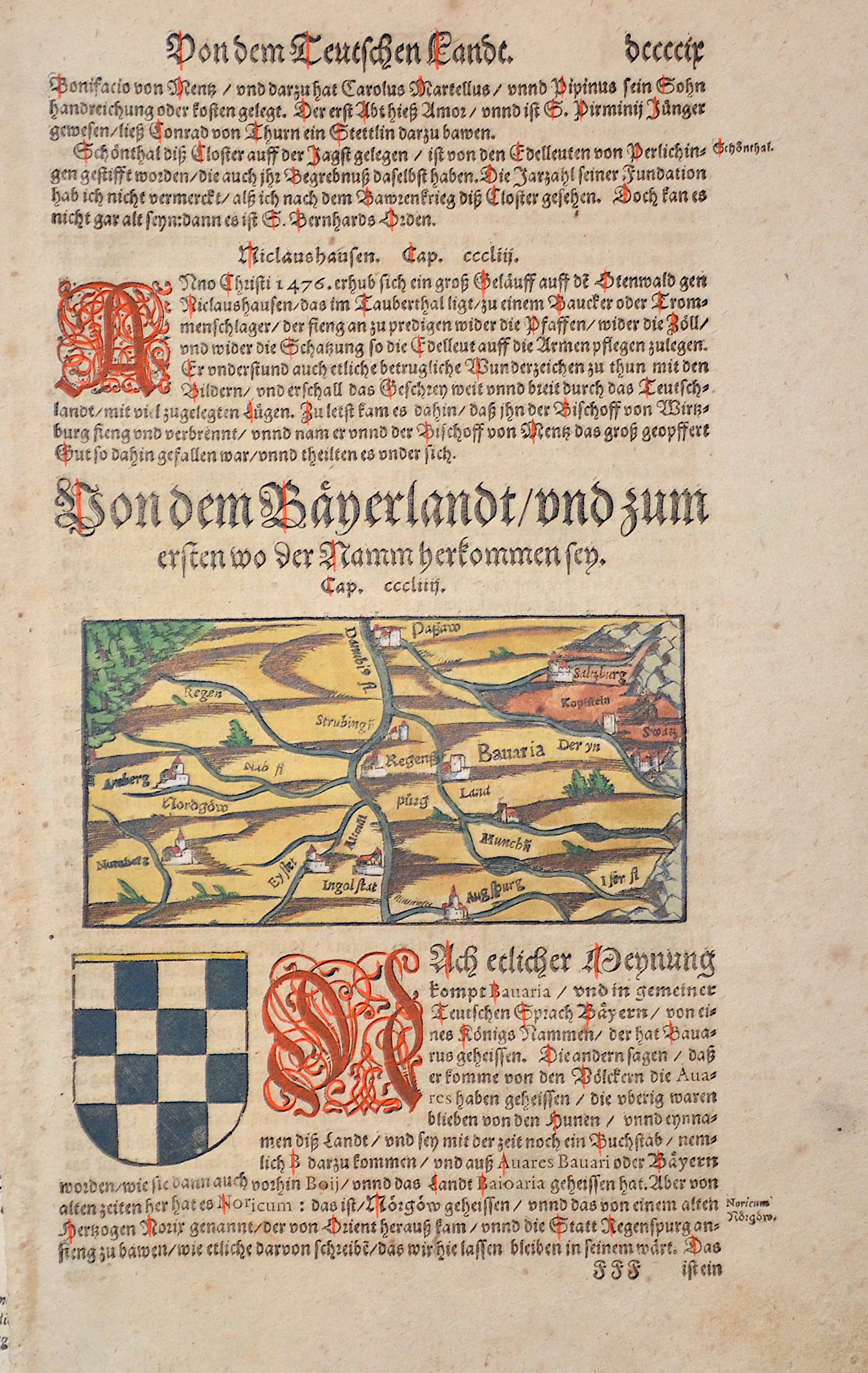 Münster Sebastian Von dem Bayerlandt und zum ersten wo der Namm Herkommen sey.