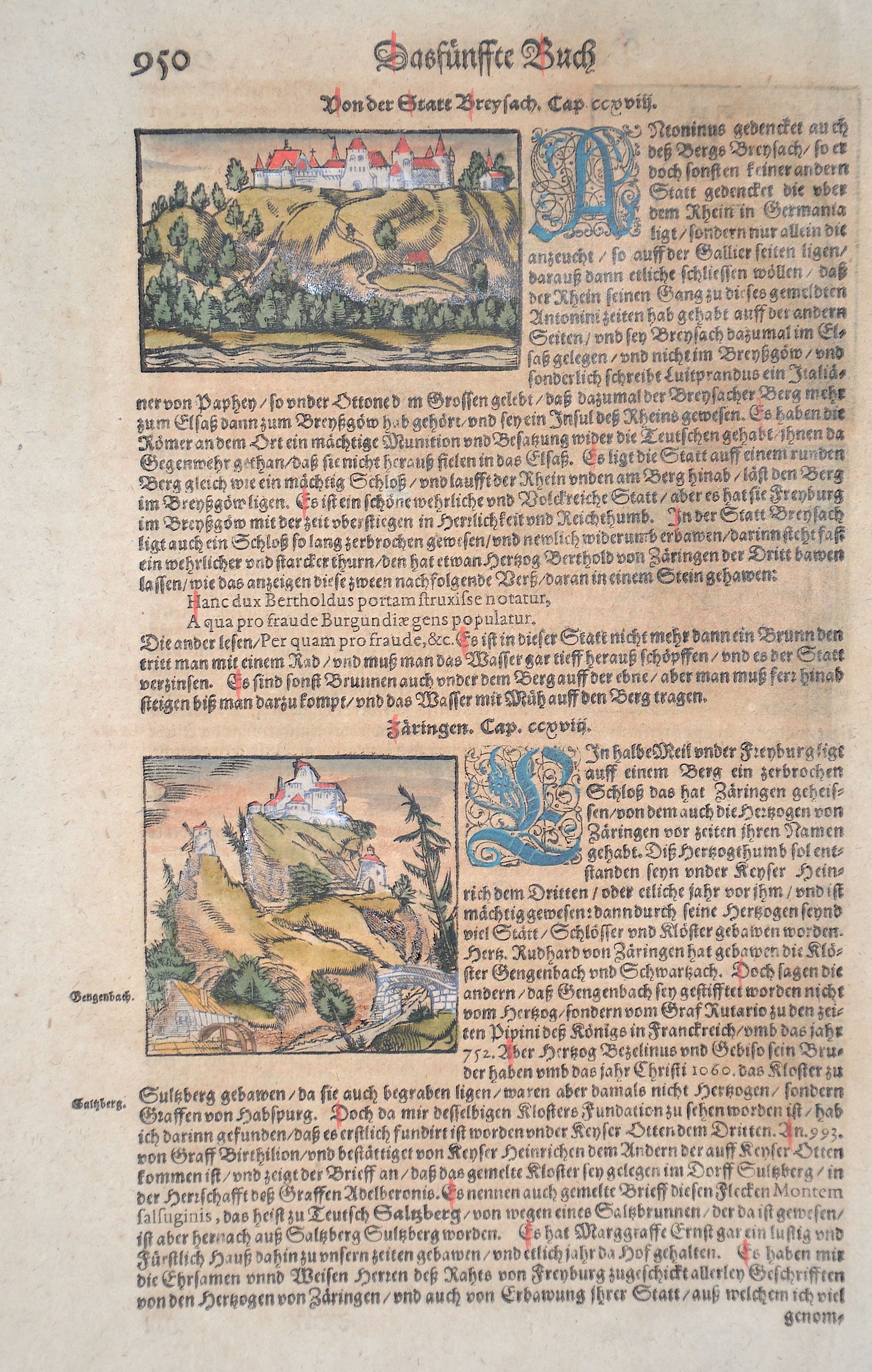 Münster Sebastian 950 Das fünffte Buch / Von der Statt Beysach / Zäringen.