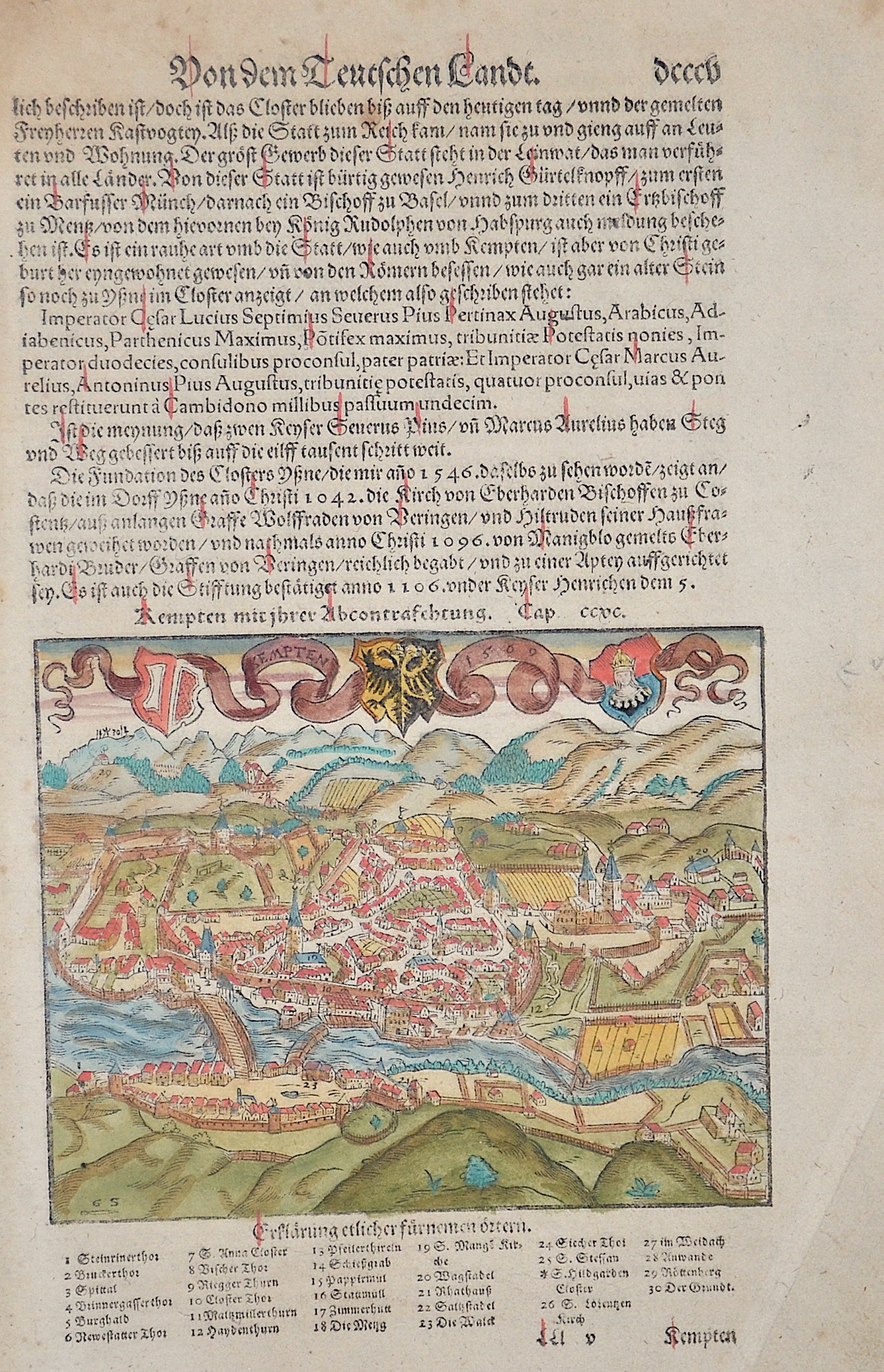 Münster  Von dem Teutschen Landt. / Kempten mit ihrer Abcontrafehtung.