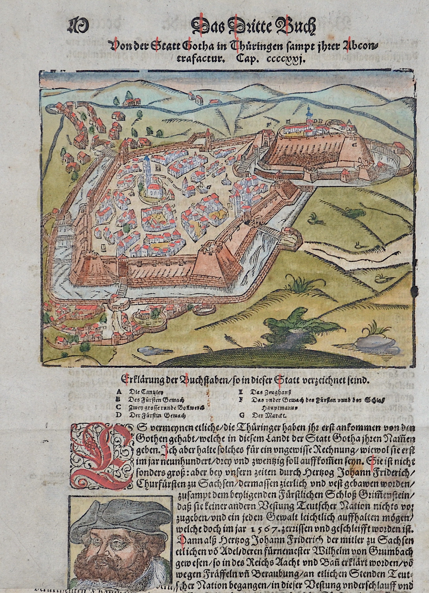 Münster  Das Dritte Buch / Von der Statt Gotha in Thüringen sampt ihrer Abcontrafactur.