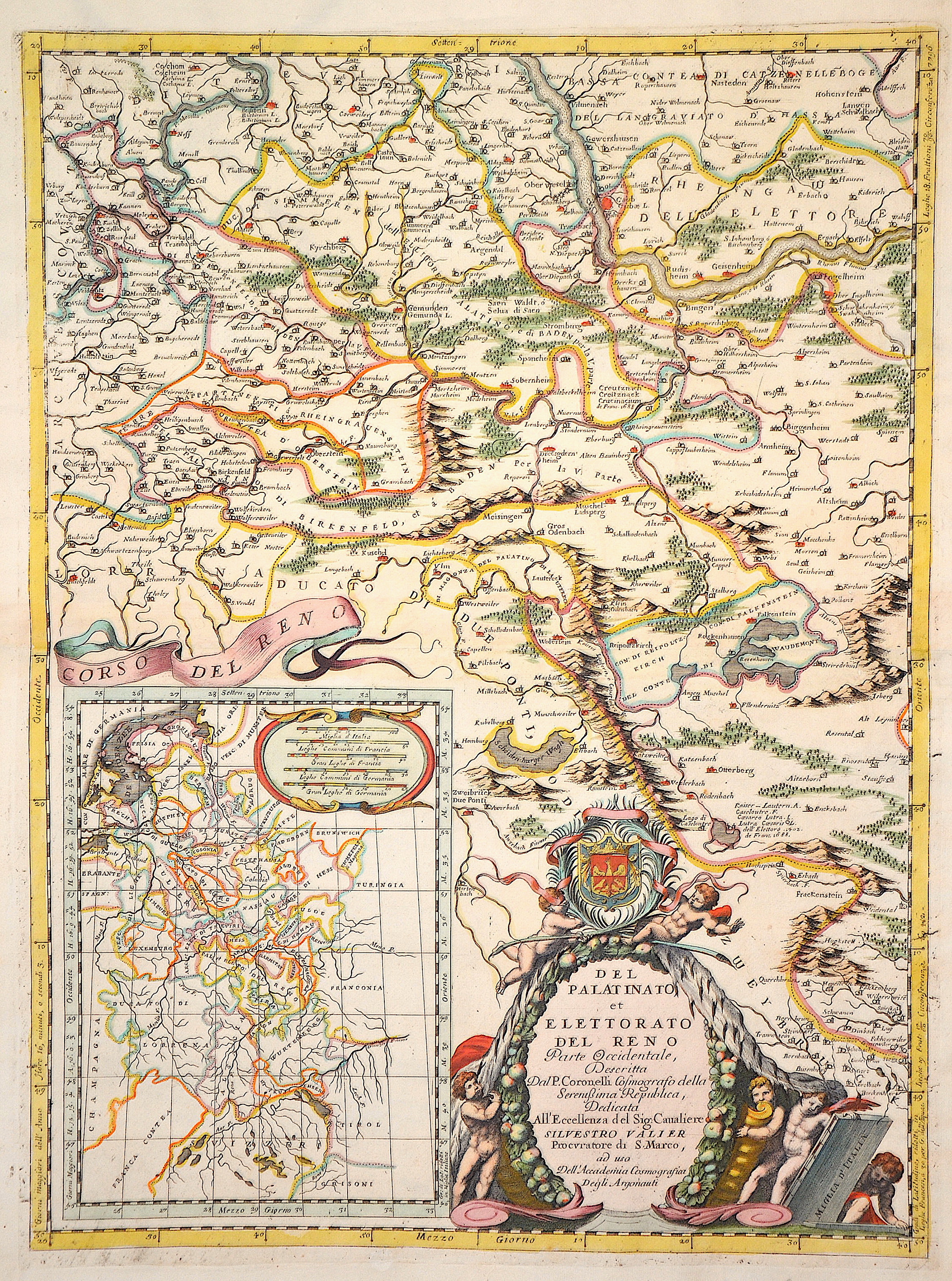Coronelli Del Palatinato elettorato del Reno Parte Occidentale, Descritta..