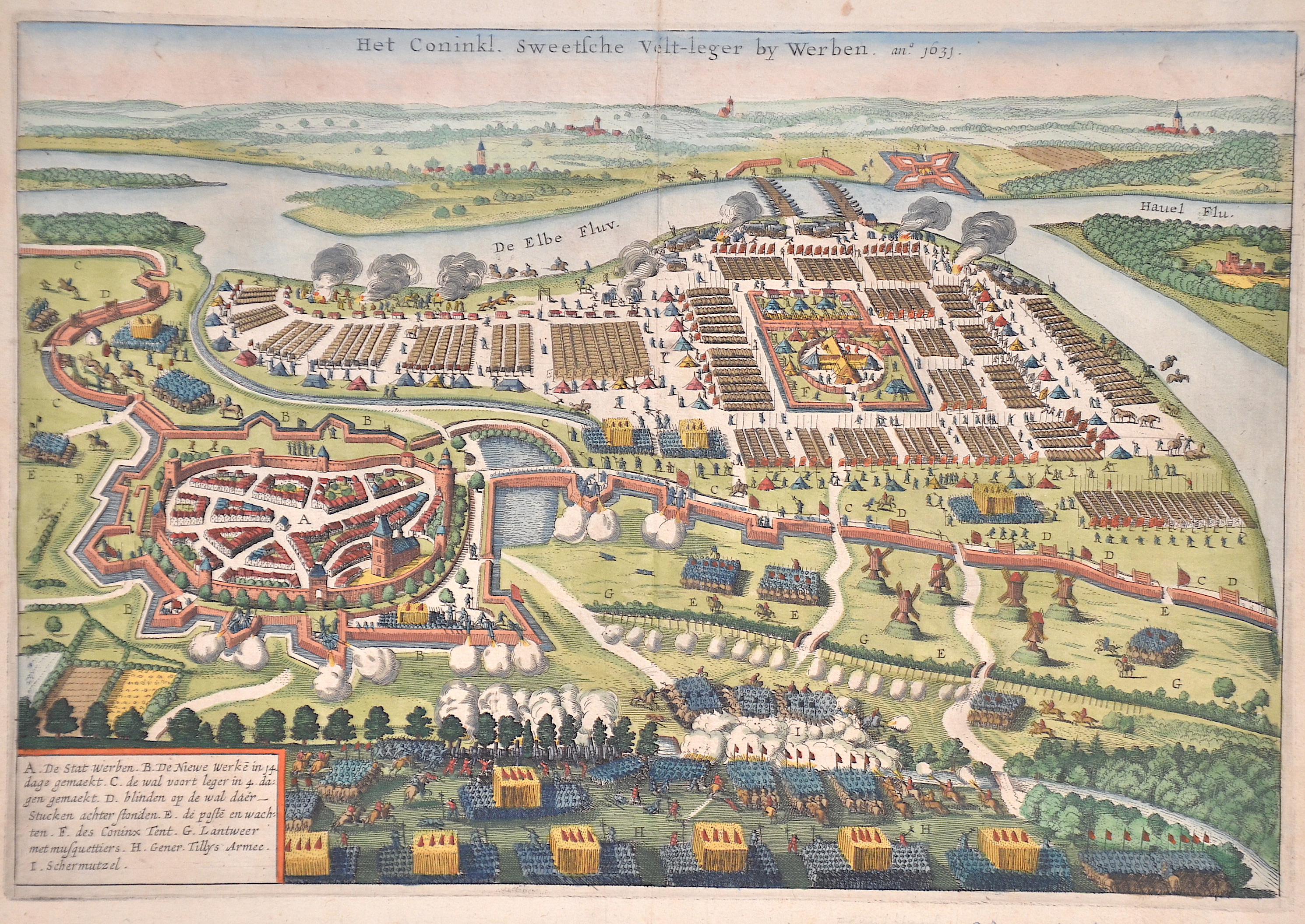 Anonymus Het Coninkl. Sweetsche Velt-leger by Werben. Ano. 1631.