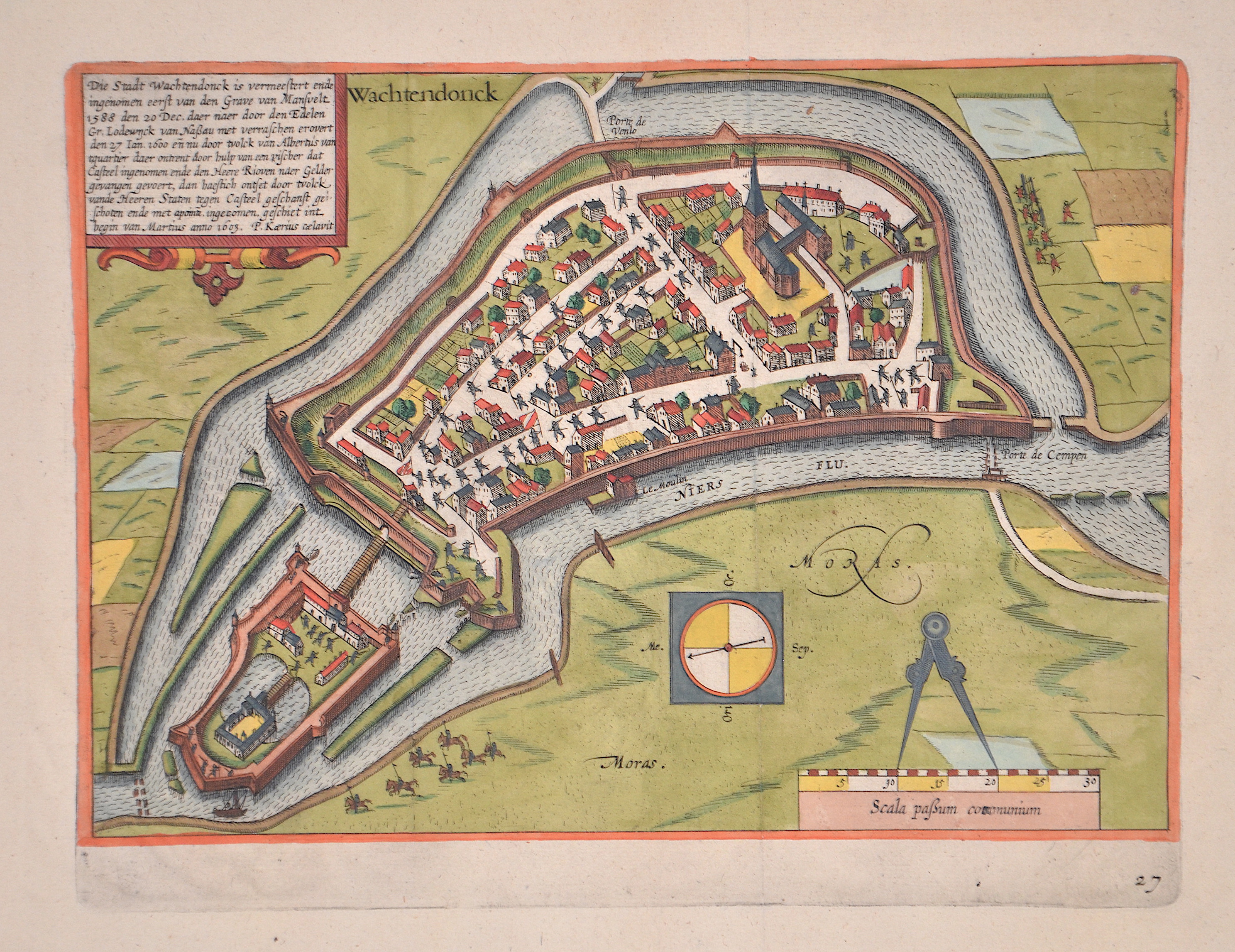 Kaerius Die Stadt Wachtendonck is vermeestert ende ingenomen eerst van den Grave van Mansvelt 1588..