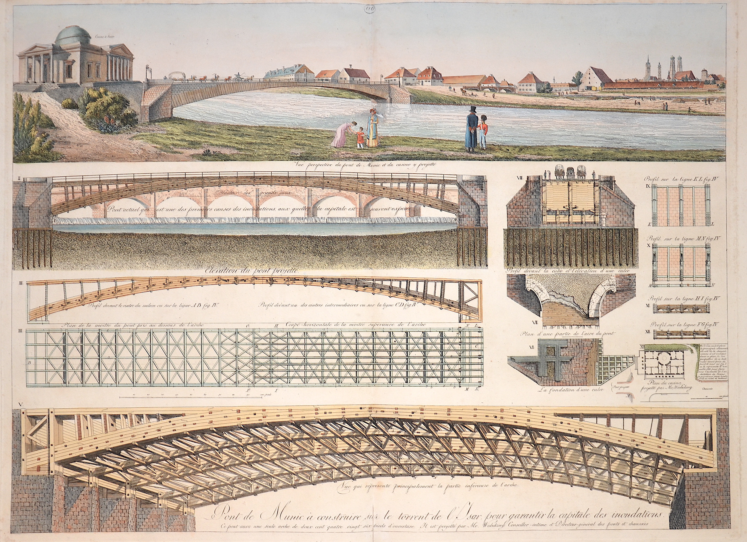 Bollinger Vue perspective du pont de Munic et du casino y projette  / 116.