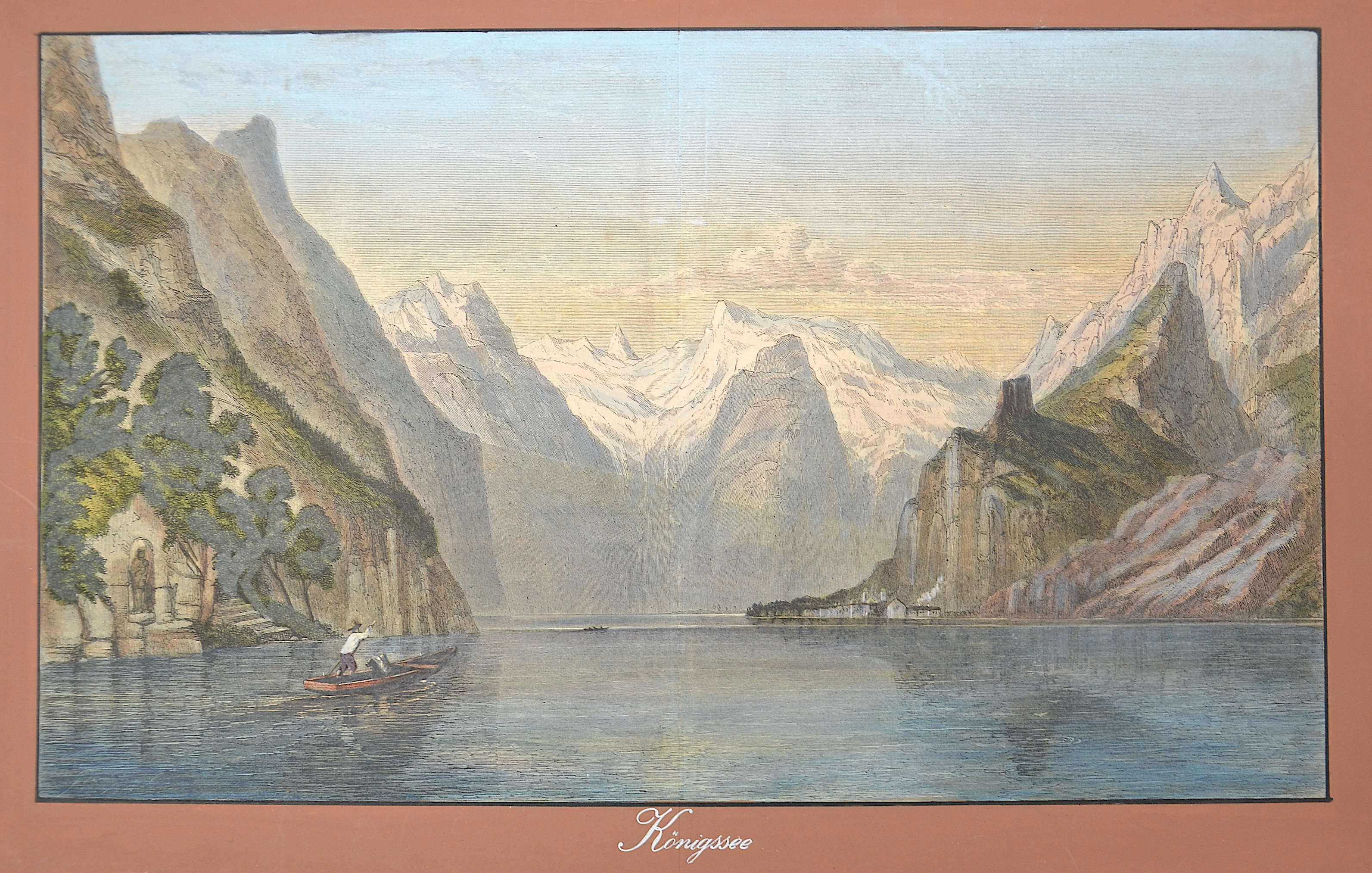 Anonymus Königssee (Sonnenaufgang auf dem Königsee. Nach einem Gemälde von Smith.)