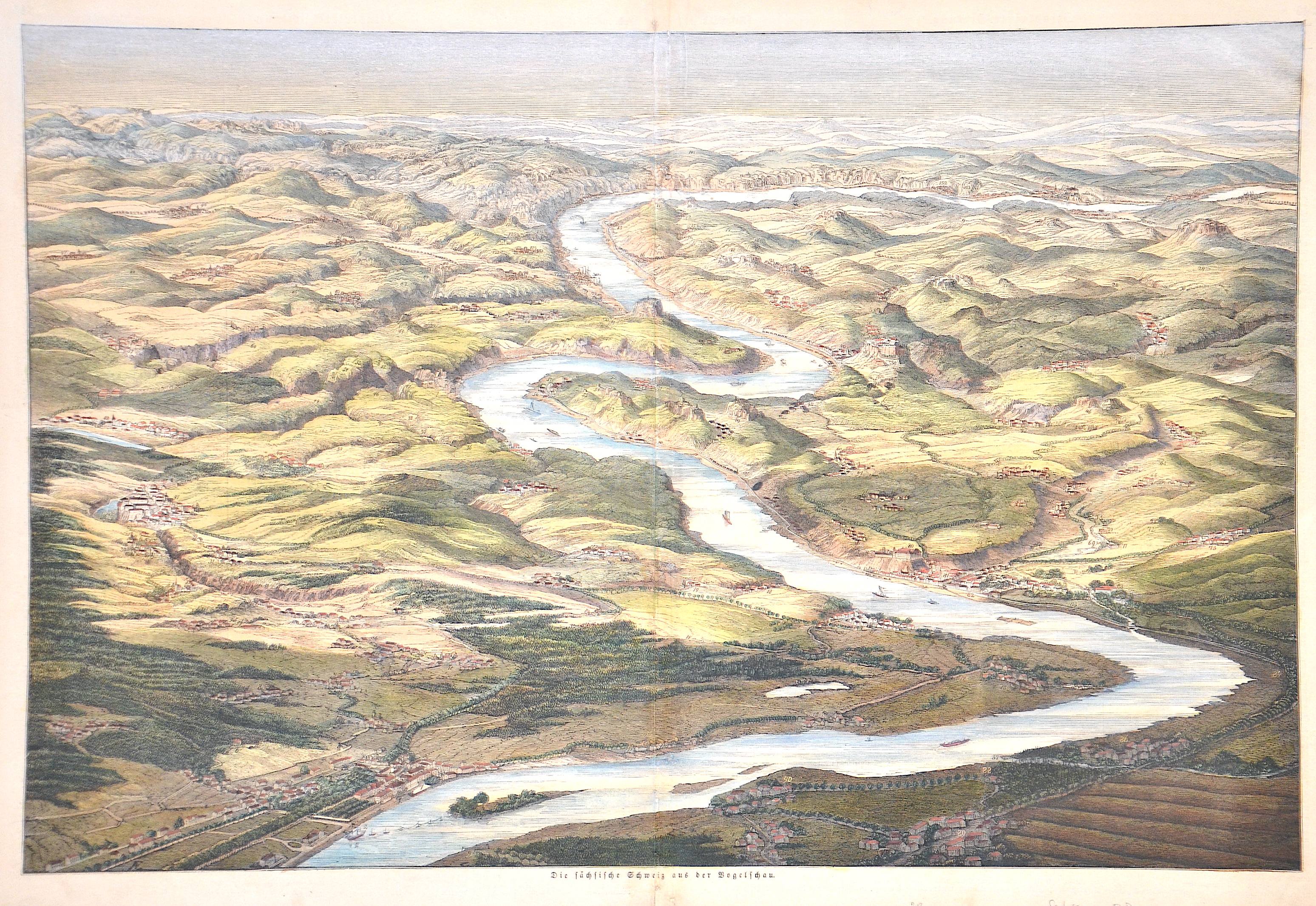 Anonymus Die sächsische Schweiz aus der Vogelschau.