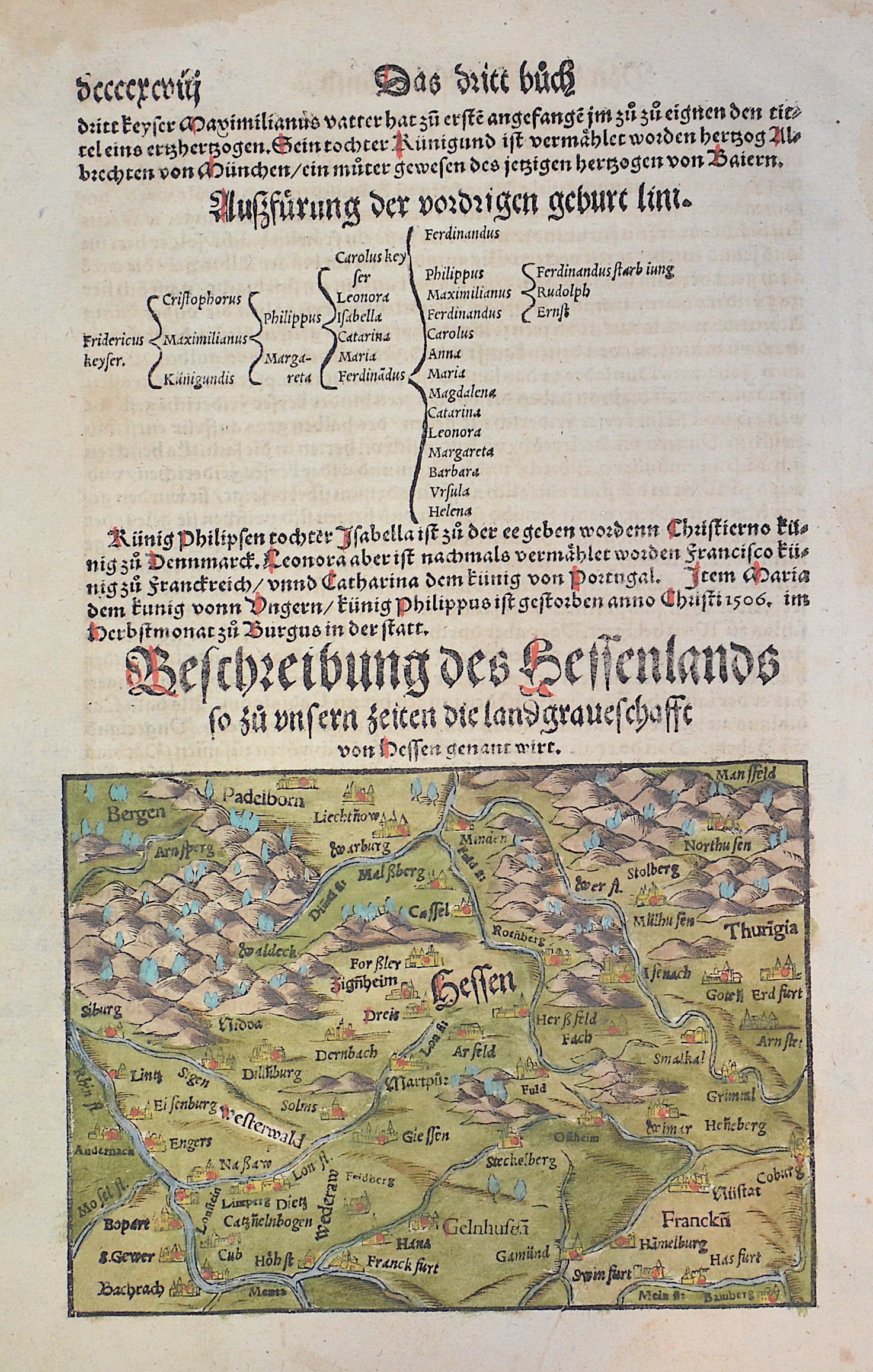 Münster Sebastian Bescheibung des Hessenlands so zu unsern Zeiten die Landgraueschafft von Hessen genant wirt.
