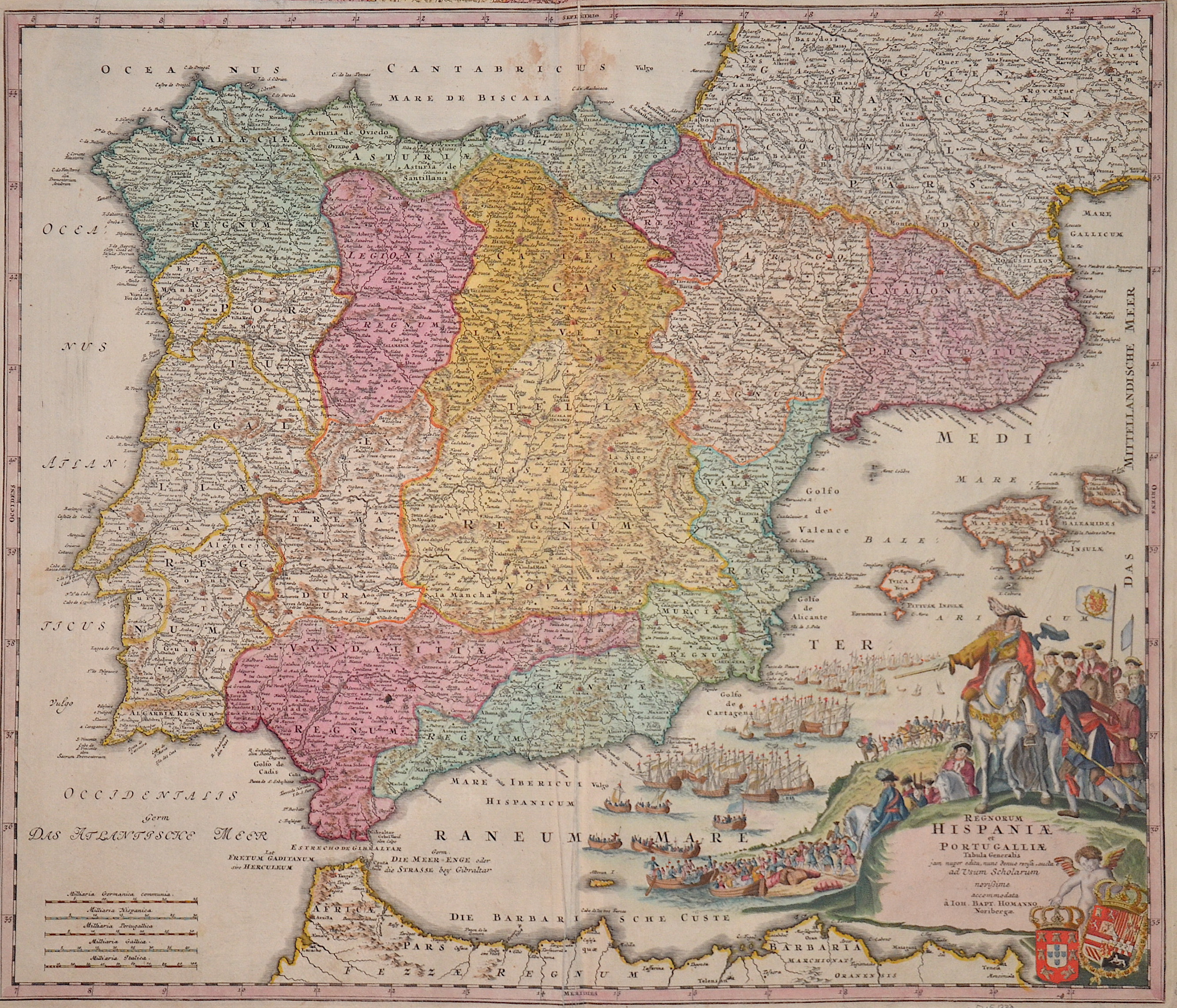 Homann Johann Babtiste Regnorum Hispaniae et Portugalliae tabula generalis…