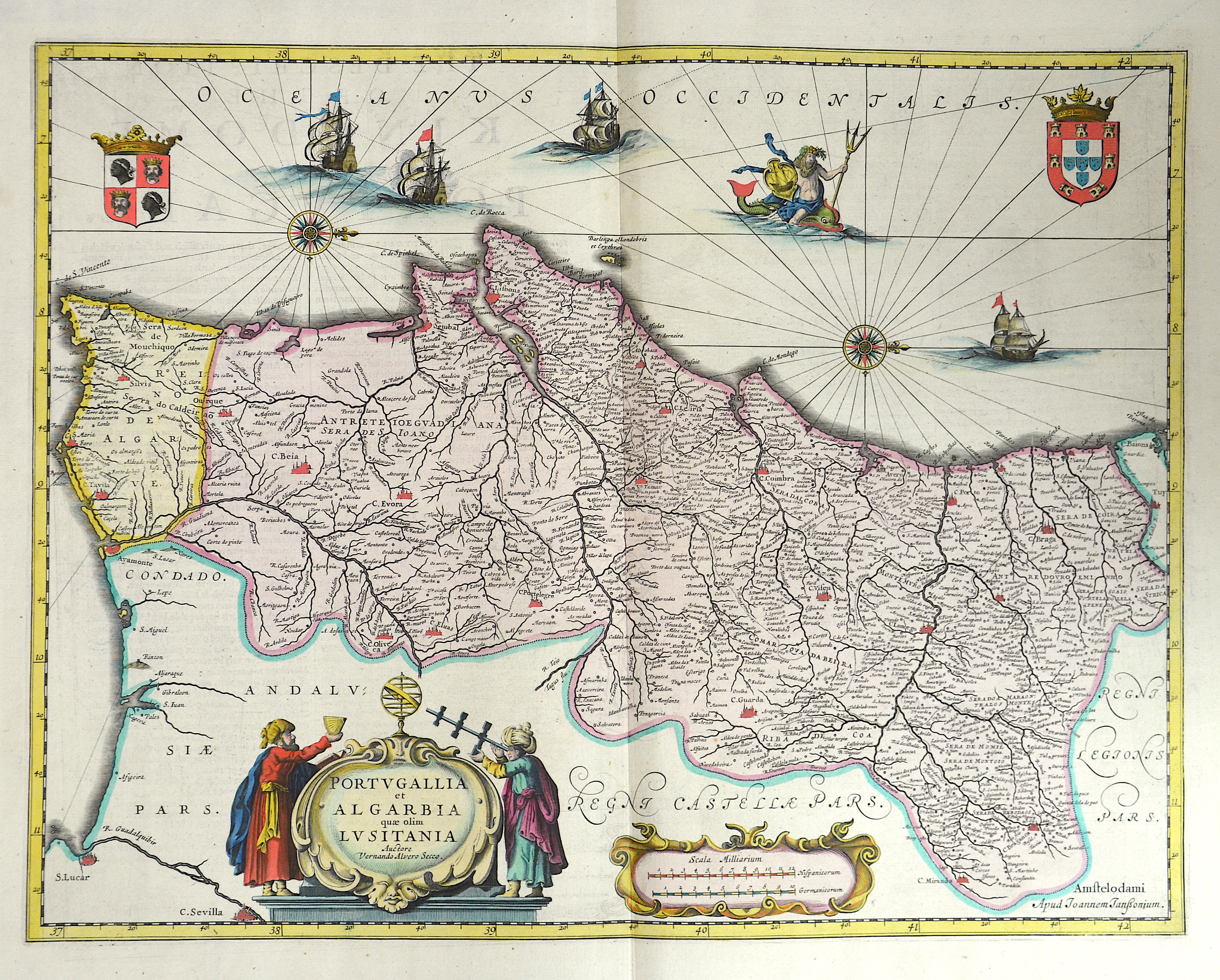 Janssonius Johann Portugalia et Algarbia quae olim Lusitania