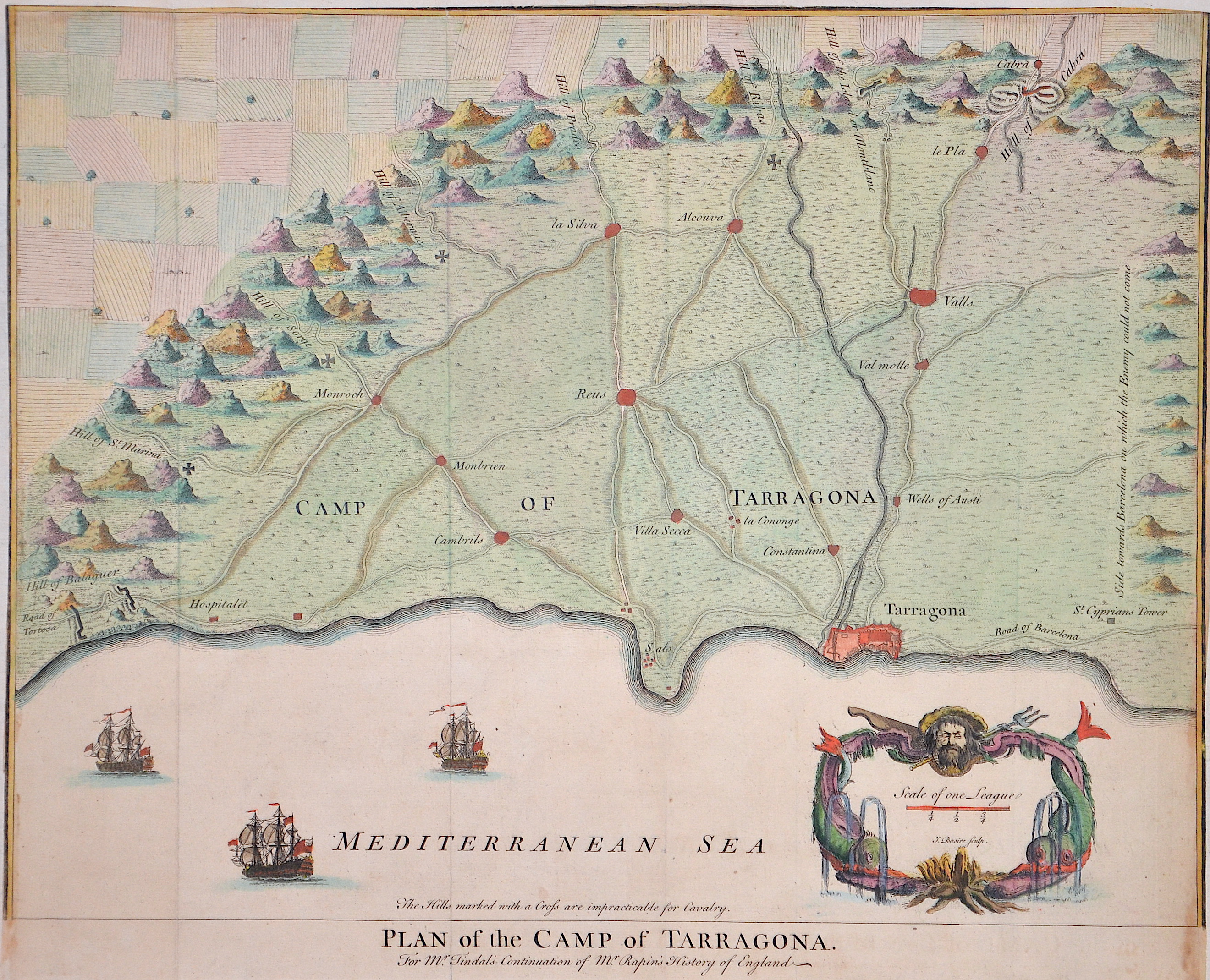 Rapin de Thoyras Paul Plan of the camp of Tarragona.