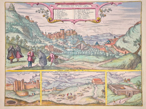 Braun/Hogenberg Franz/ Georg Amoenissimus castri Grantensis, vulgo Alhambre dicti, ab Oriente prospectus