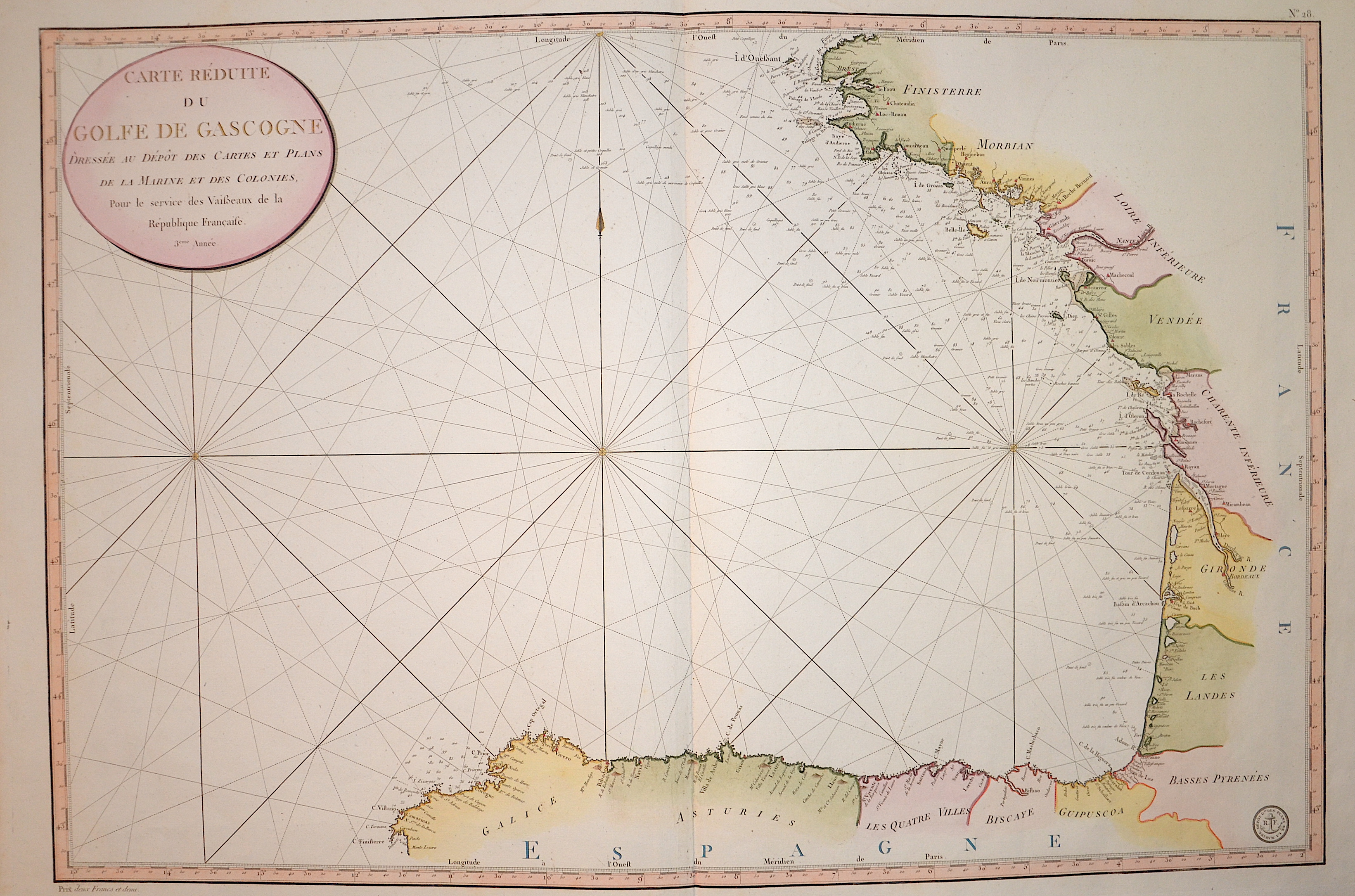 Collin E. Carte reduite du Golfe de Gascogne…