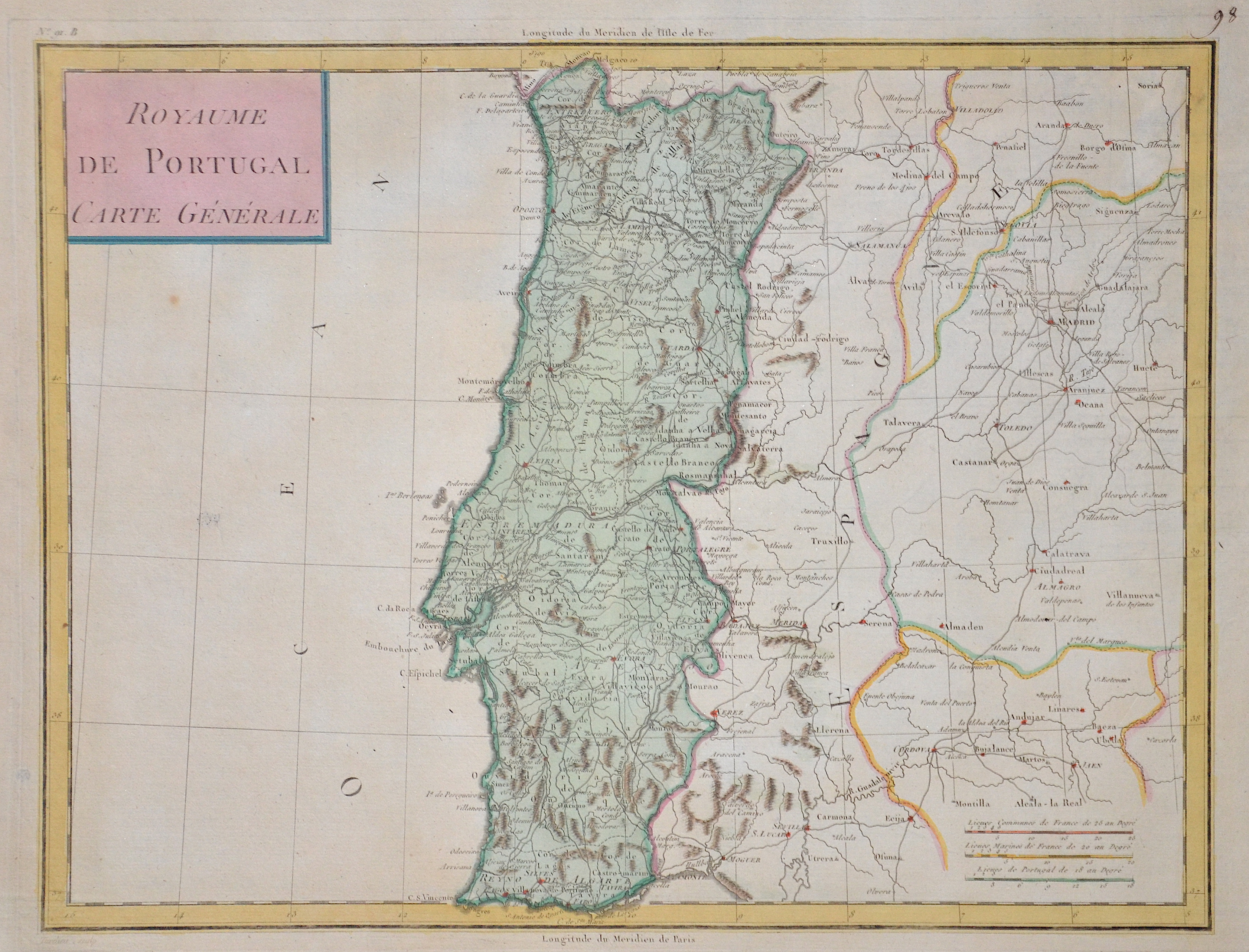 Tardieu Ambroise Royaume de Portugal Carte Générale