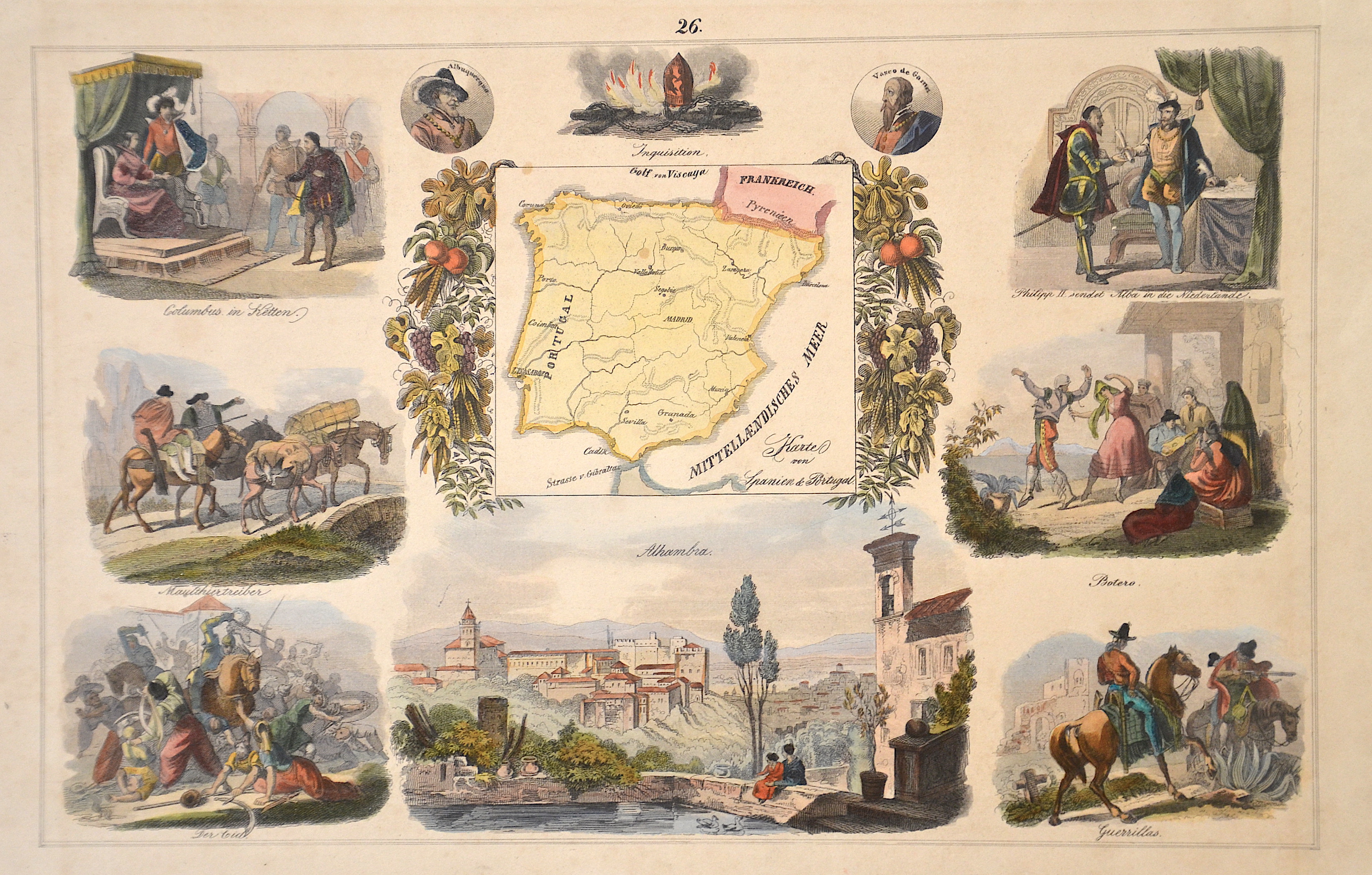 Anonymus  26. Karte von Spanien und Portugal.