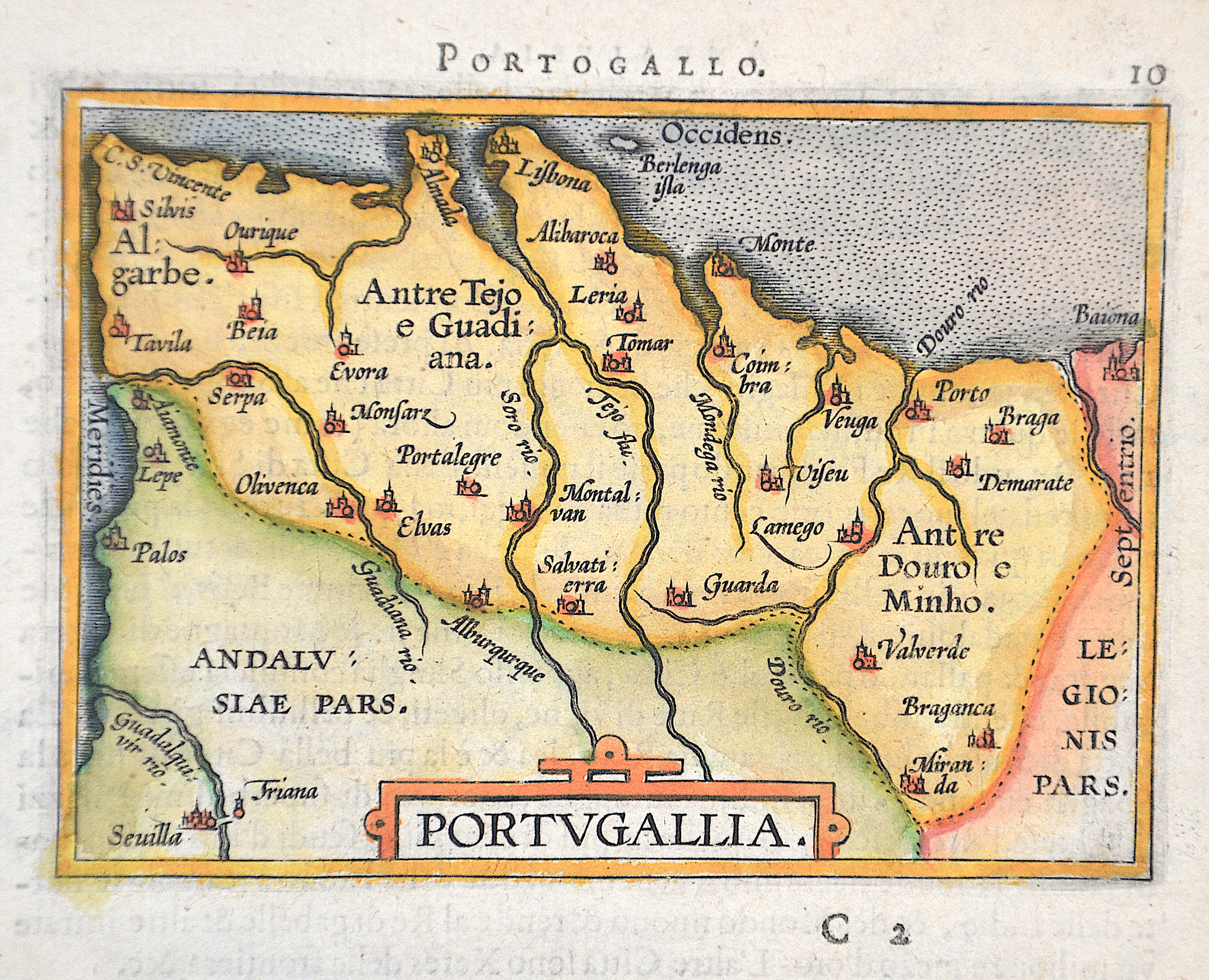 Ortelius  Portogallo. 10 / Portugallia.