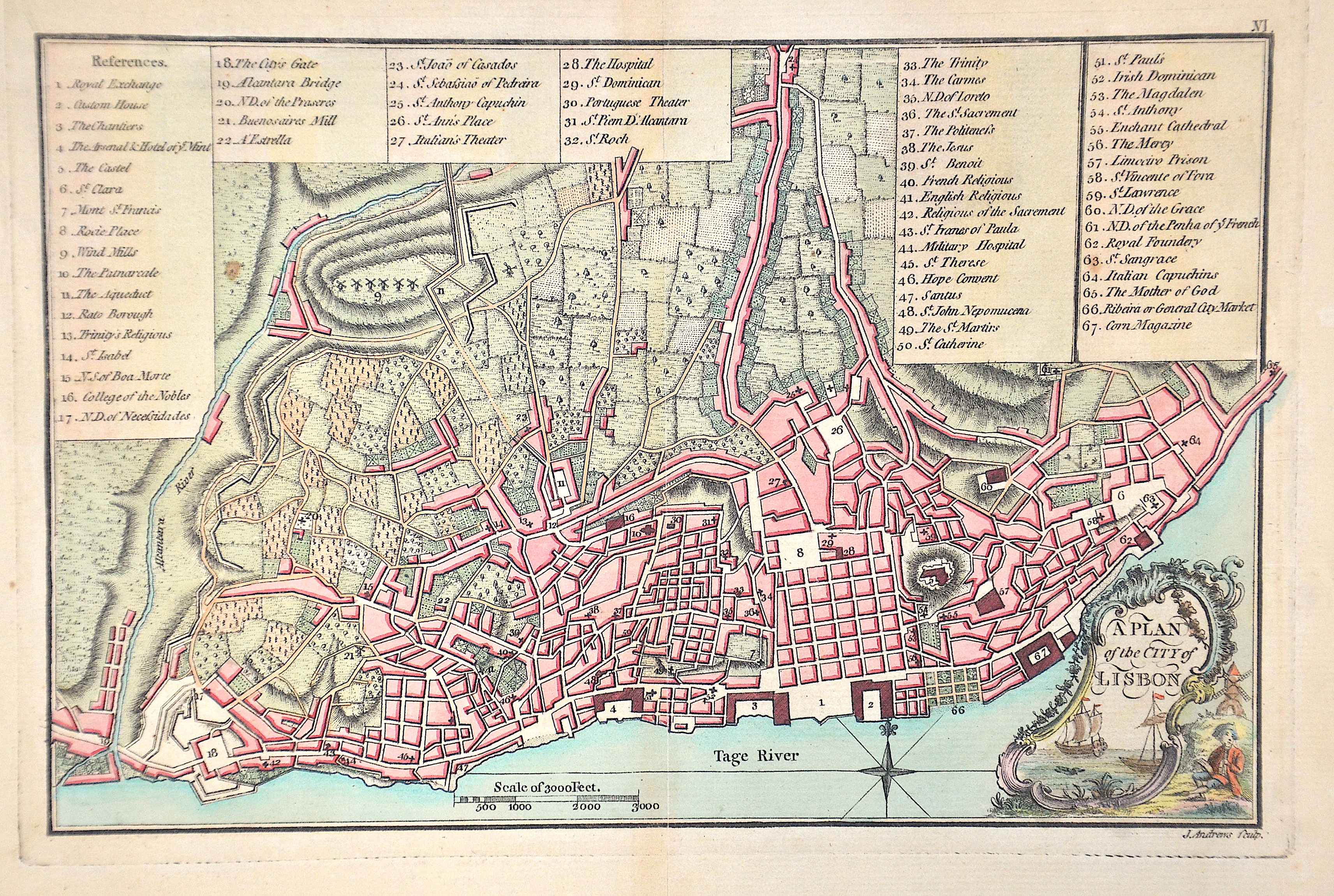 Andrews  A Plan of the City of Lisbon
