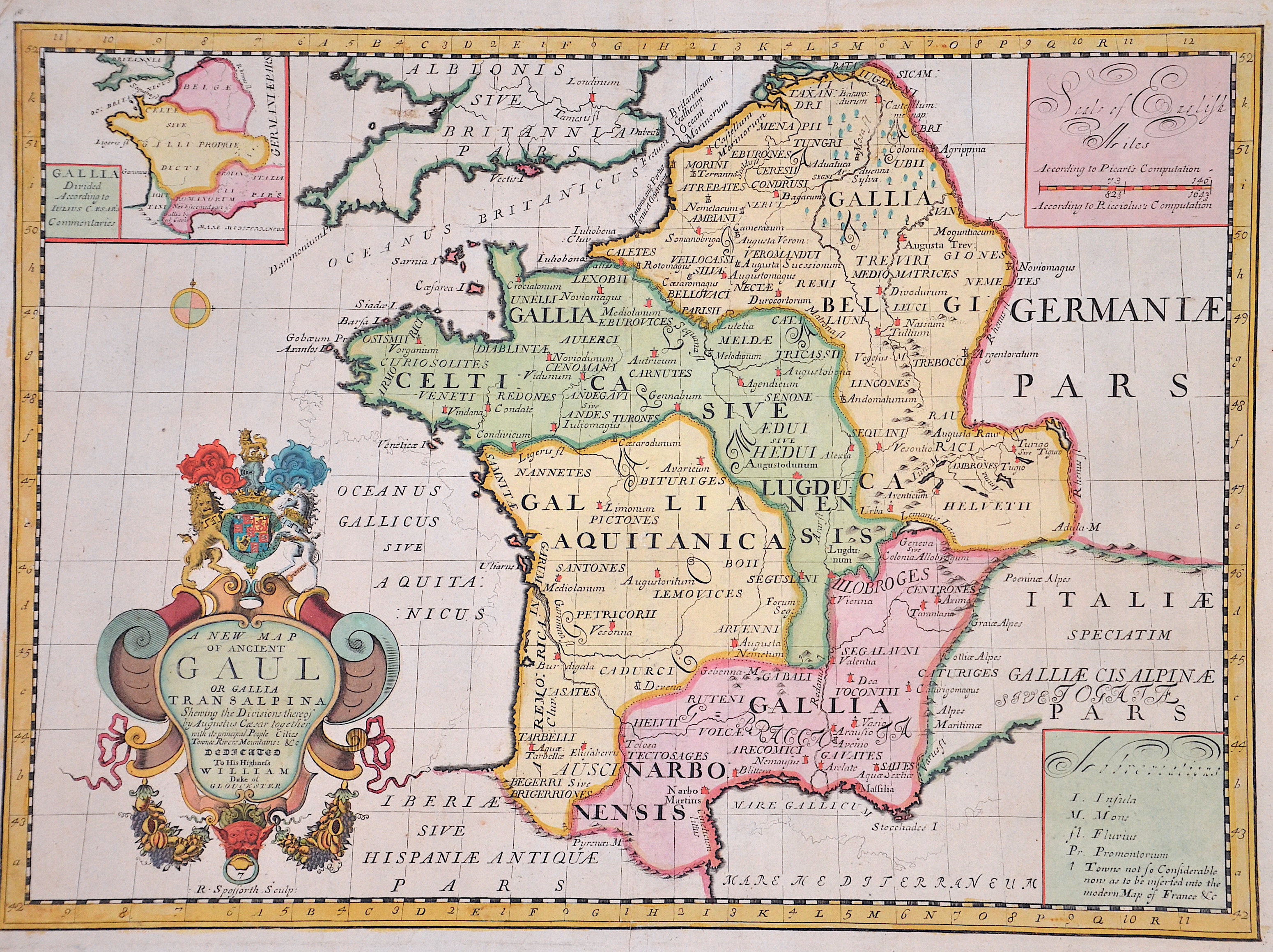 Wells A new map of ancient Gaul or Galia Transalpina