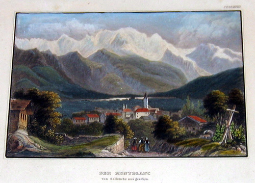 Kunstanstalt Hildburghausen  Der Mont Blanc von Sallenche aus gesehen