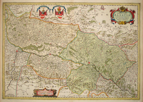 Janssonius/Mercator-Hondius, H.  Utriusquae Alsatiae superioris ac Inferioris nova Tabula