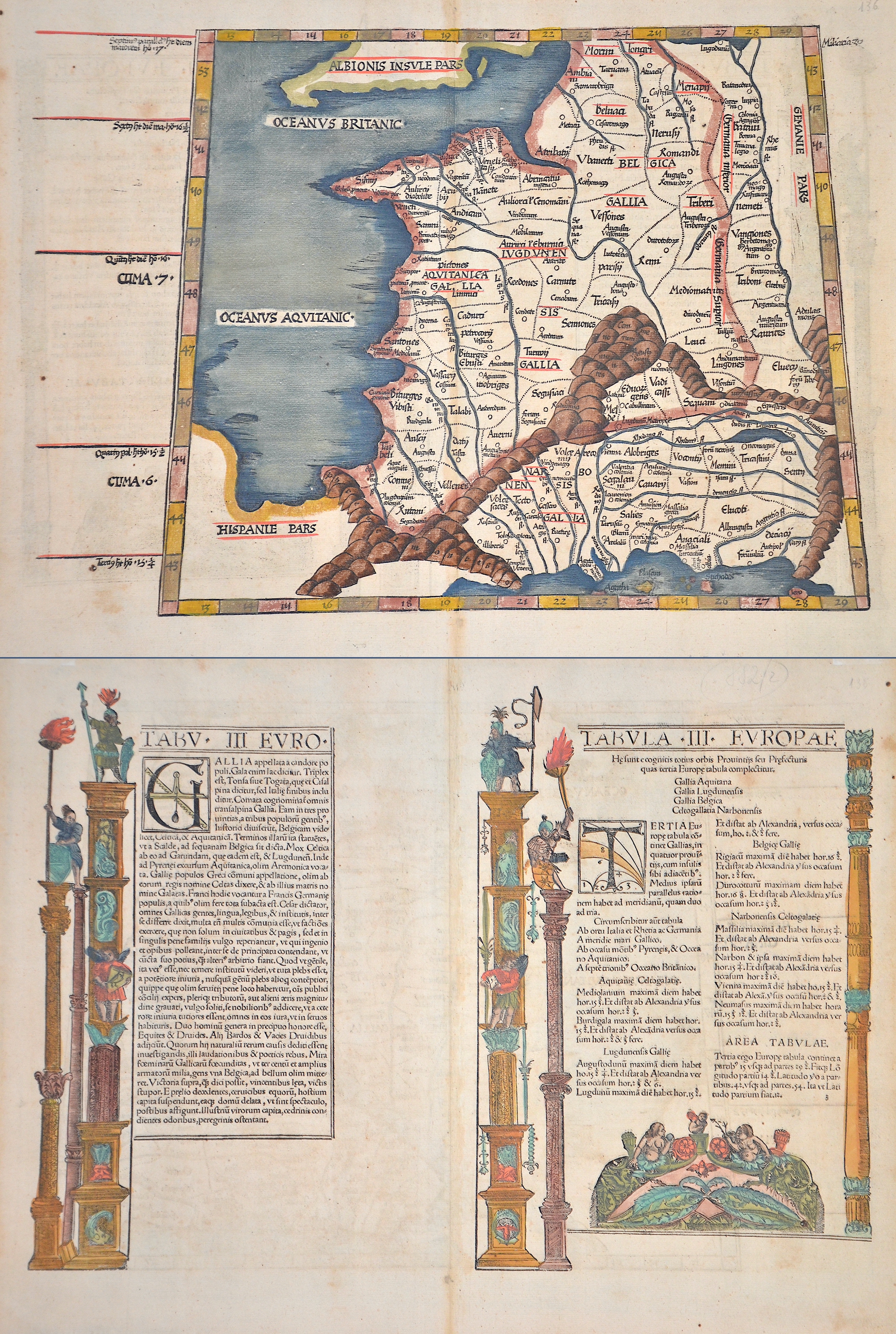 Ptolemy/ Fries Claudius/ Laurent (Lorenz) Tabula III Europae